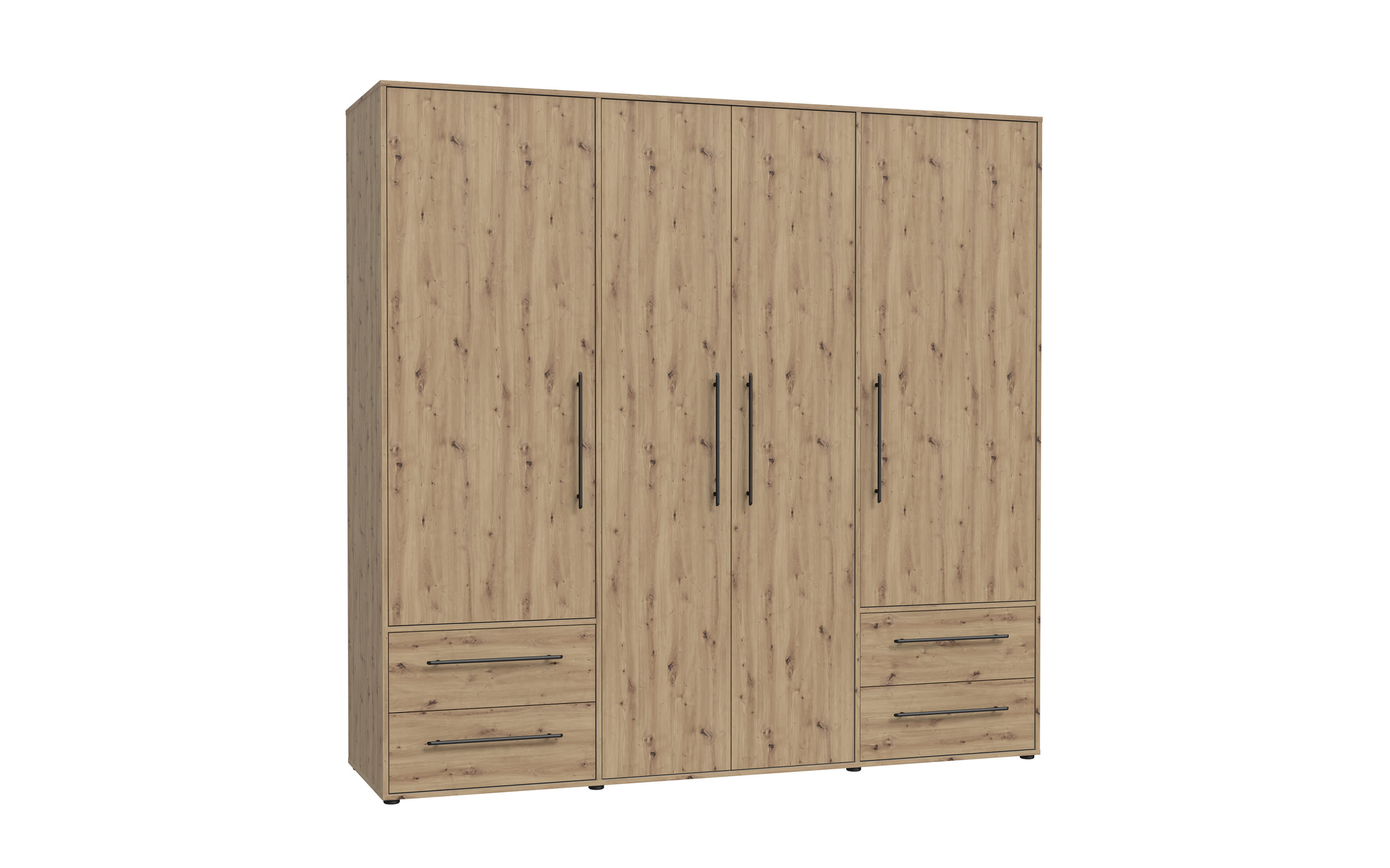 Kleiderschrank Mokkaris, Artisan Eiche-Nachbildung, 205,9 x 200,1 cm