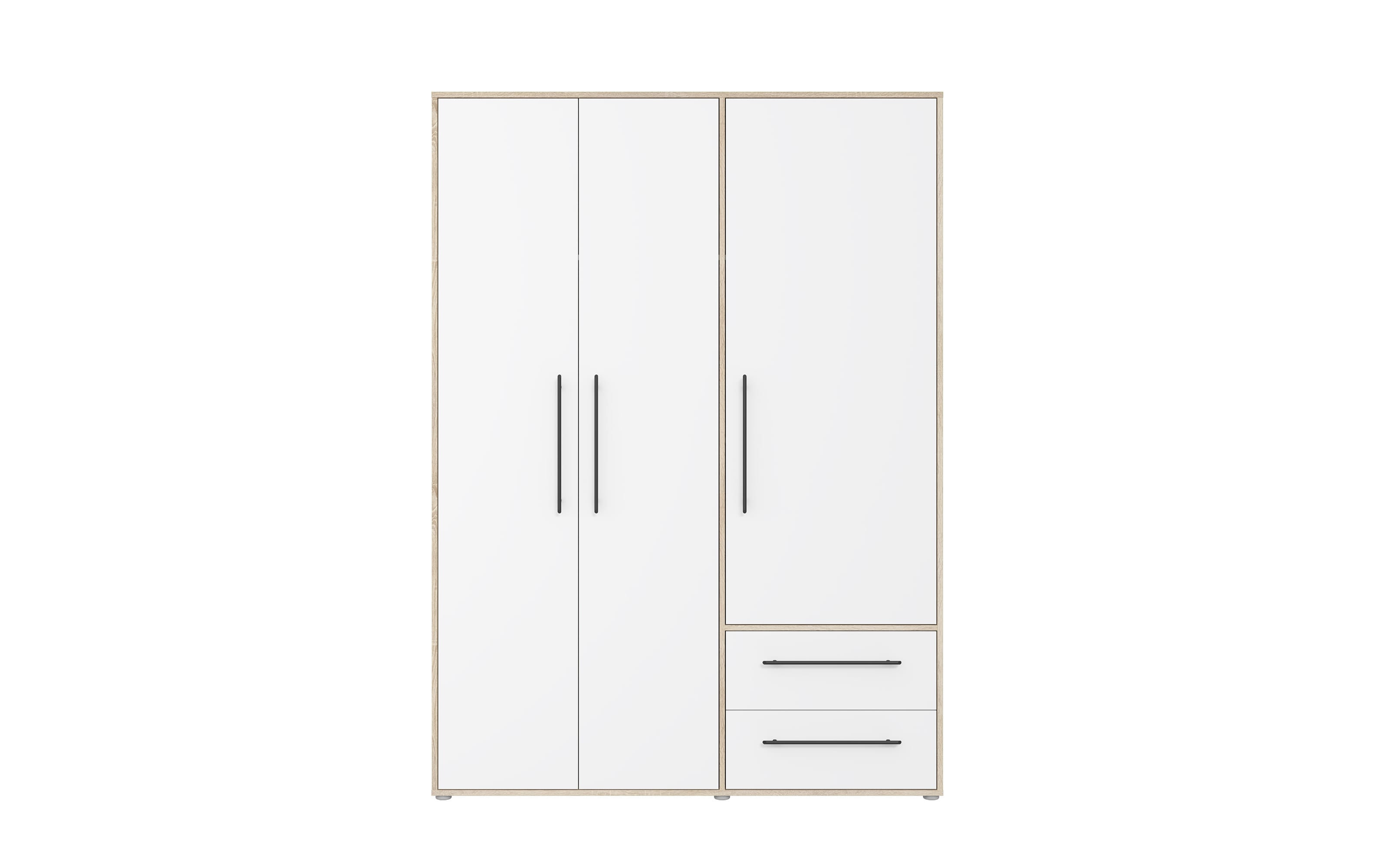 Kleiderschrank Mokkaris, Sonoma Eiche-Nachbildung/weiß, 144,4 x 200,1 cm
