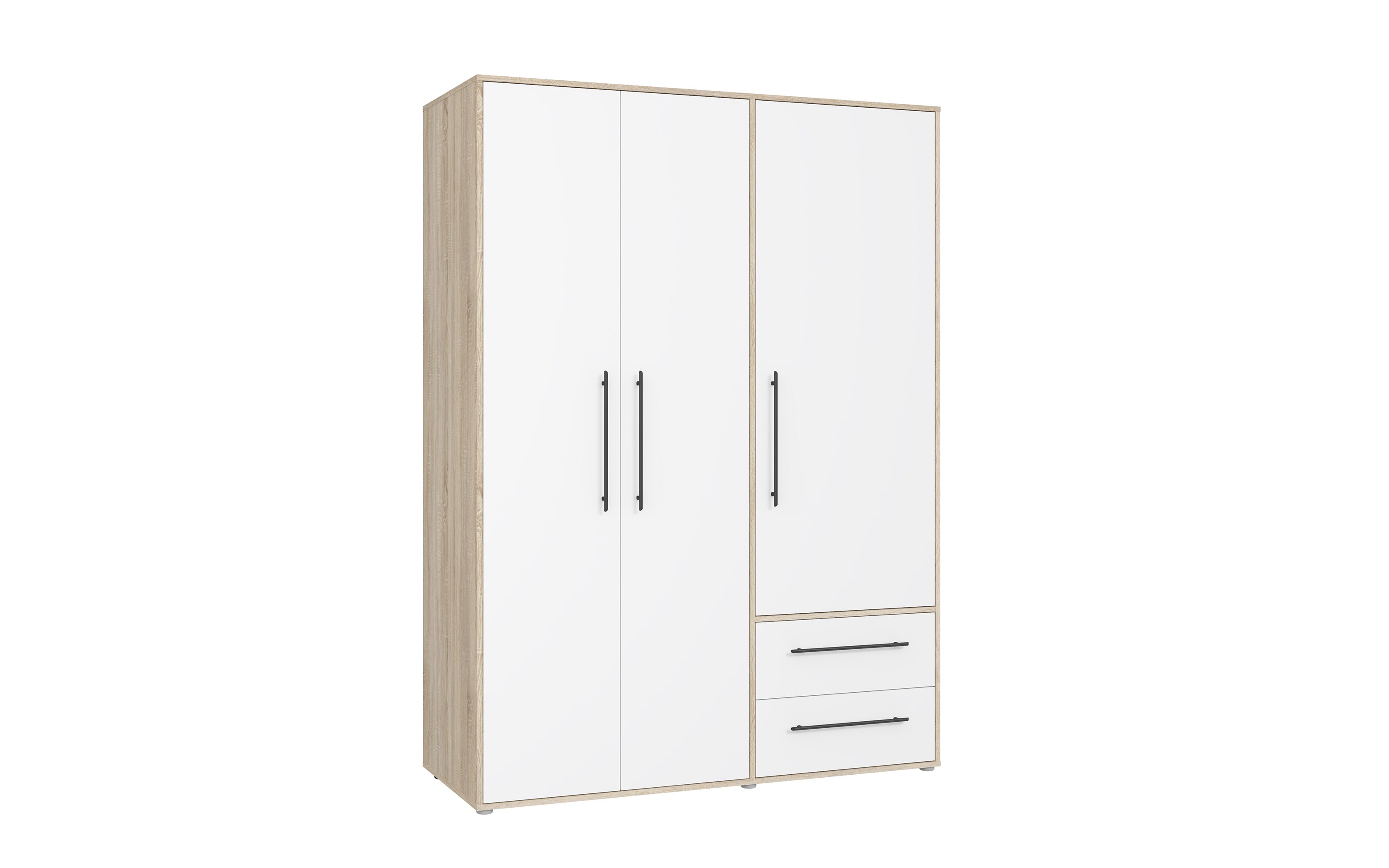 Kleiderschrank Mokkaris, Sonoma Eiche-Nachbildung/weiß, 144,4 x 200,1 cm