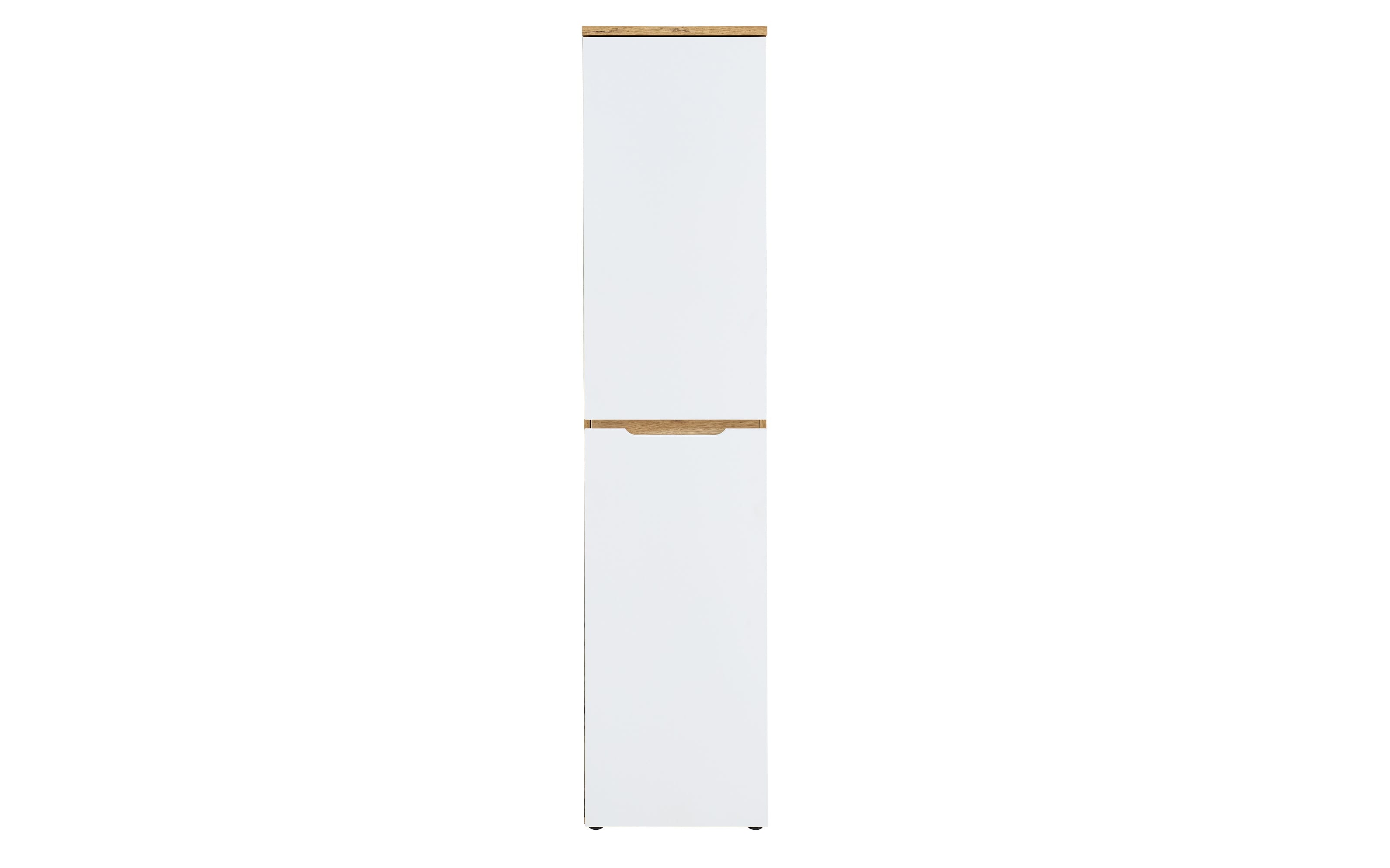 Mehrzweckschrank Clyde, Eiche-Nachbildung/weiß, 45 cm