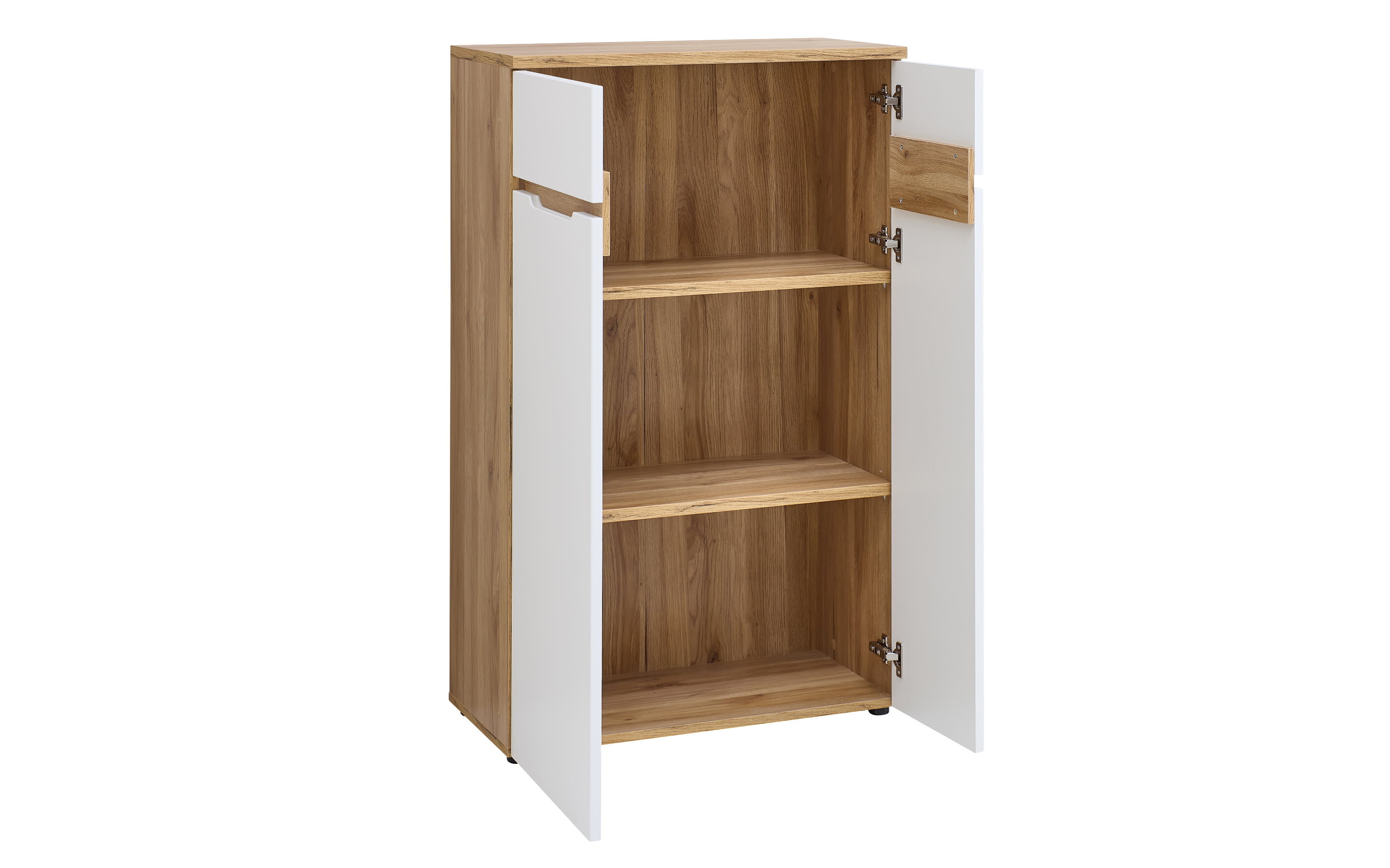 Mehrzweckschrank Clyde, Eiche-Nachbildung/weiß