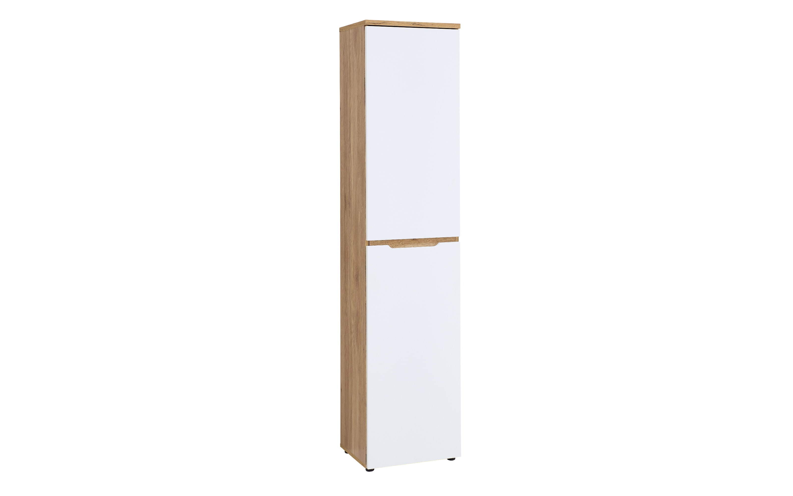 Mehrzweckschrank Clyde, Eiche-Nachbildung/weiß, 45 cm