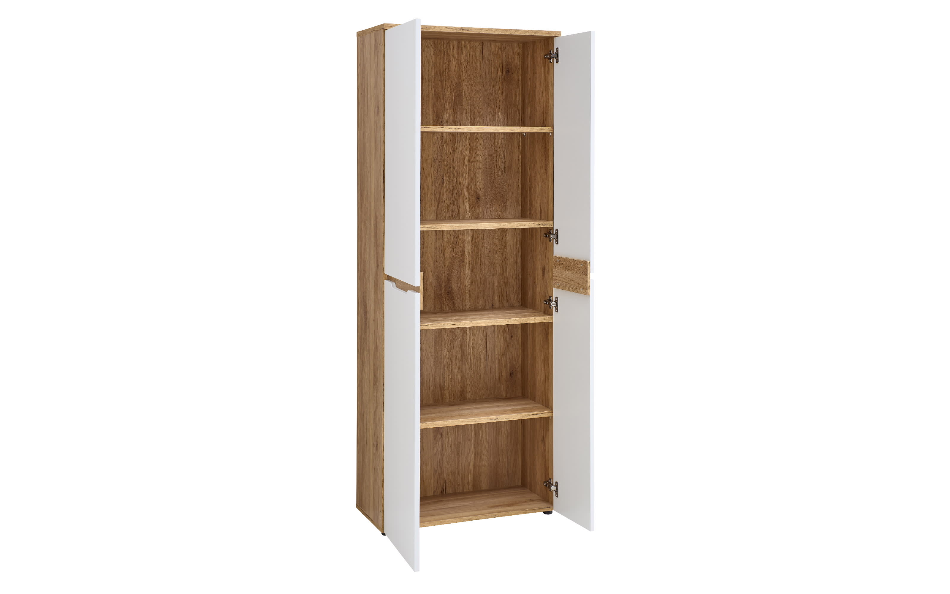 Mehrzweckschrank Clyde, Eiche-Nachbildung/weiß, 75 cm