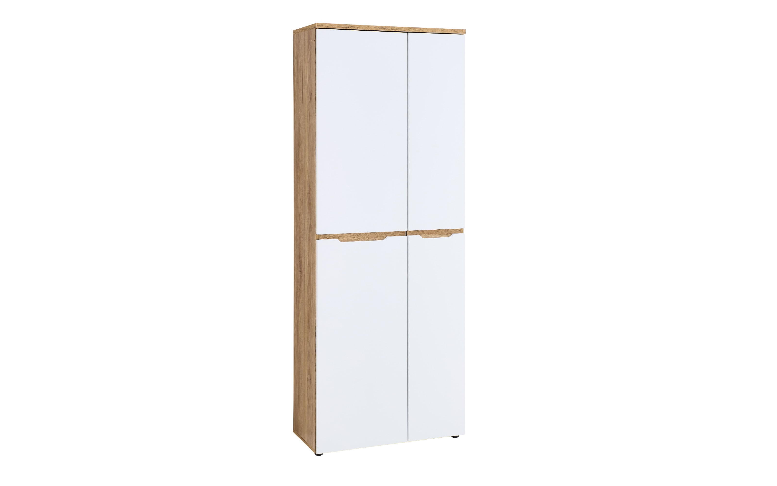 Mehrzweckschrank Clyde, Eiche-Nachbildung/weiß, 75 cm