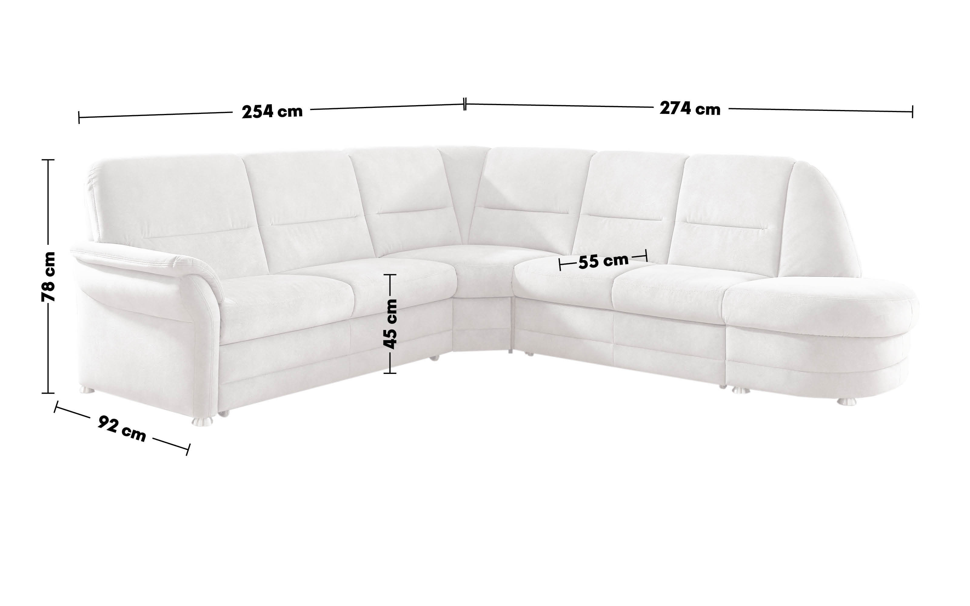 Wohnlandschaft PP-QL11014 Q+, alu, inkl. Funktionen