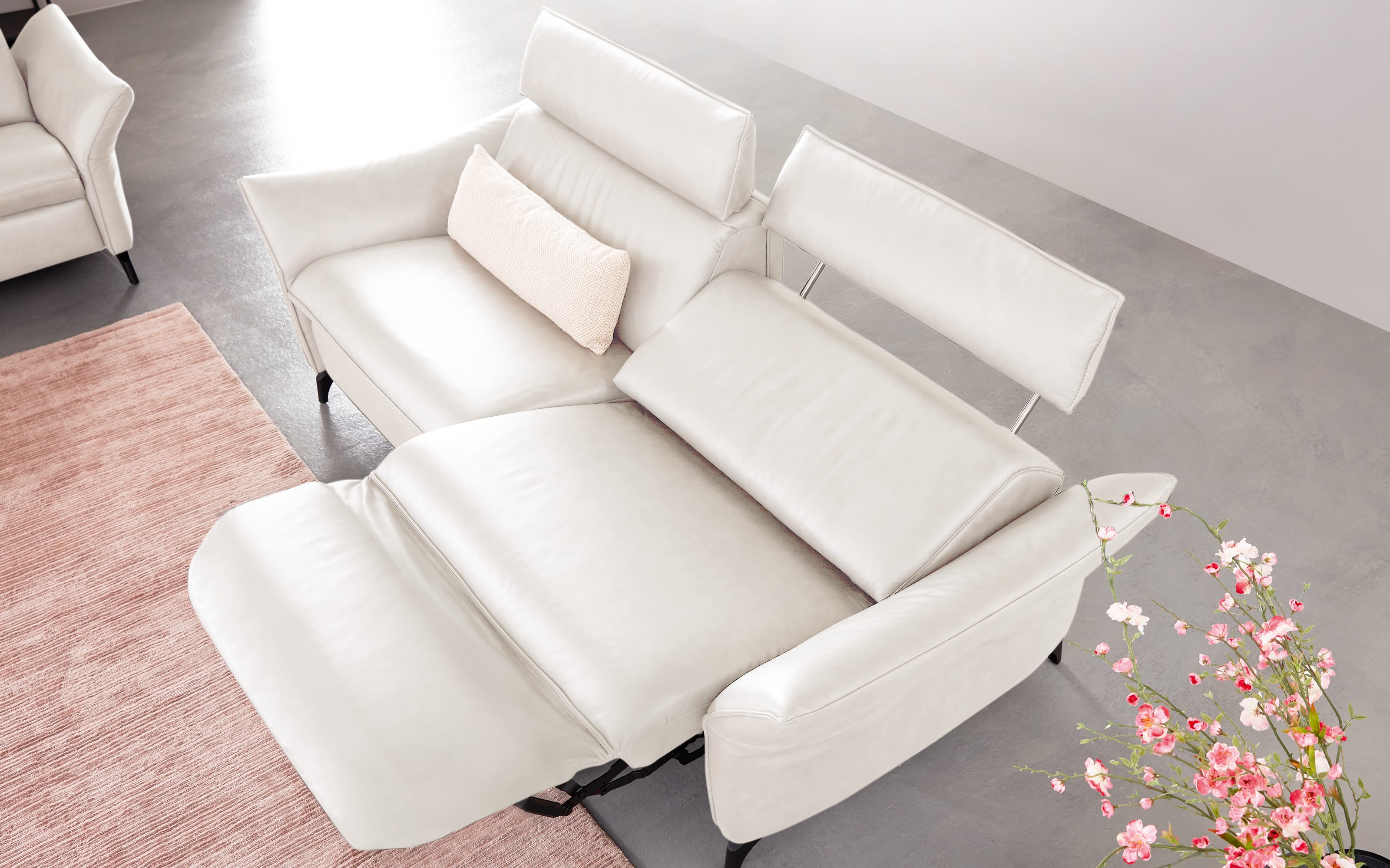 Sofa 2,5-Sitzer Planopoly Motion, creme, inkl. Funktionen