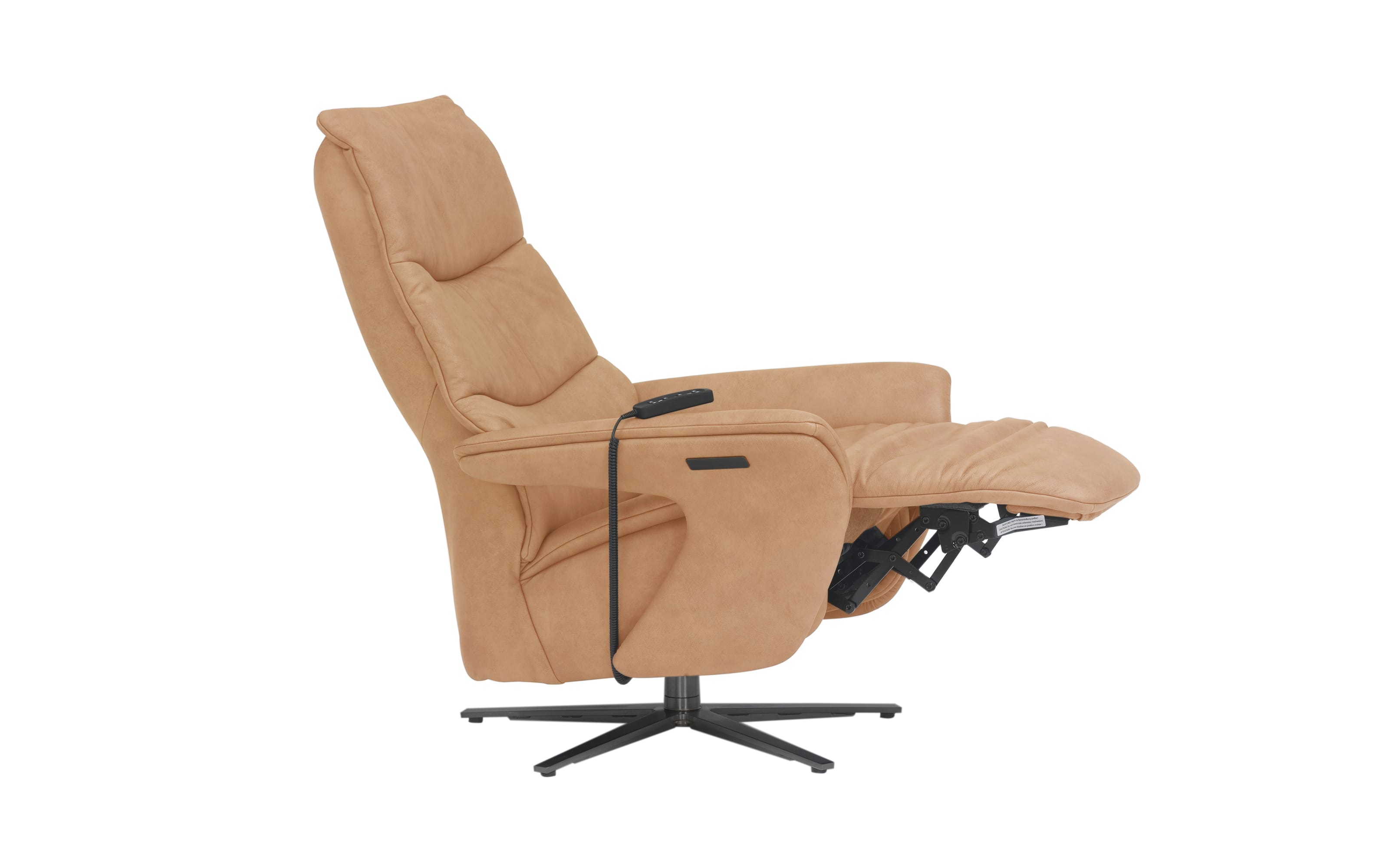 Leder Relaxsessel 7052 Karwendel, beige, inkl. motorische Verstellung