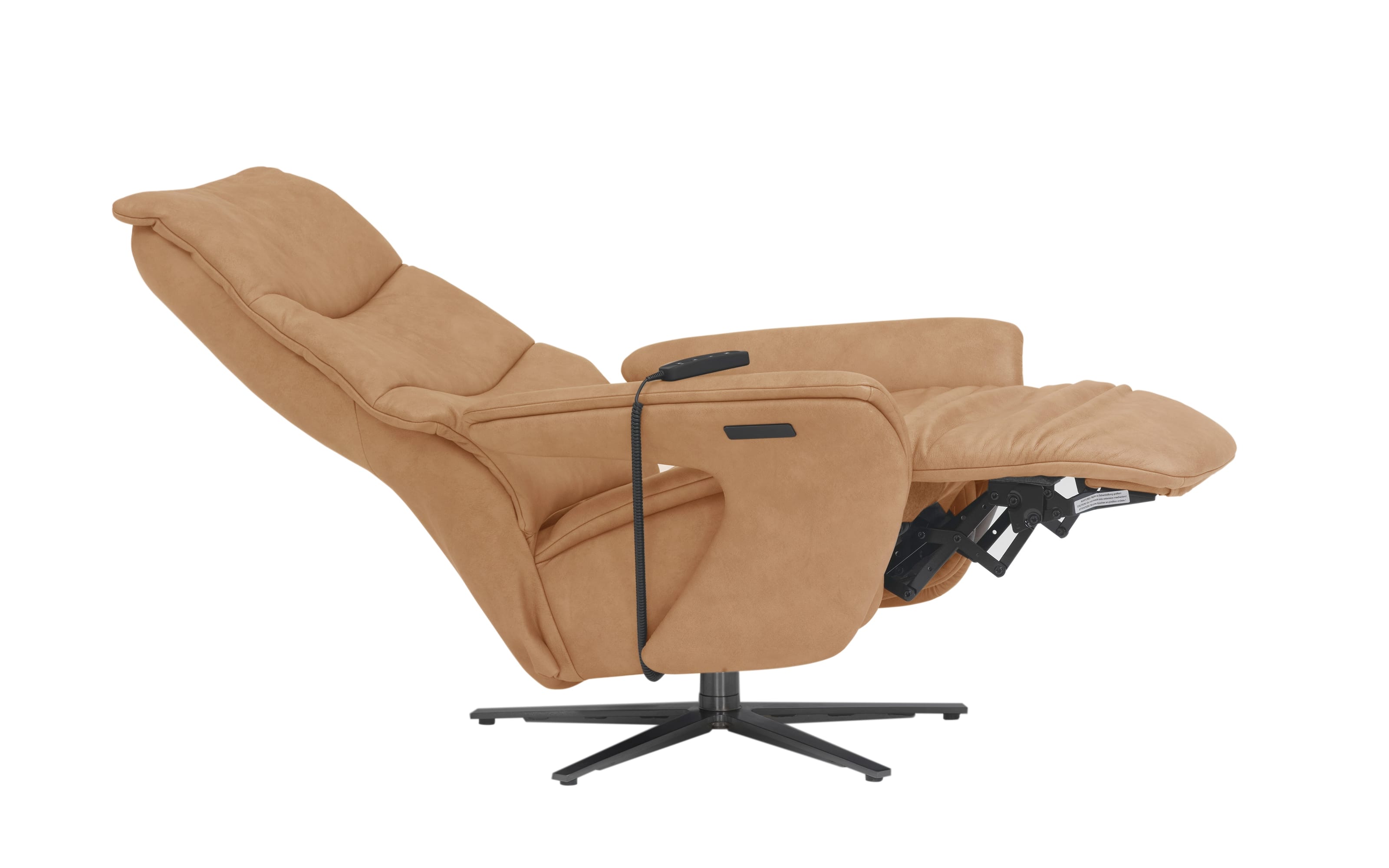 Leder Relaxsessel 7052 Karwendel, beige, inkl. motorische Verstellung