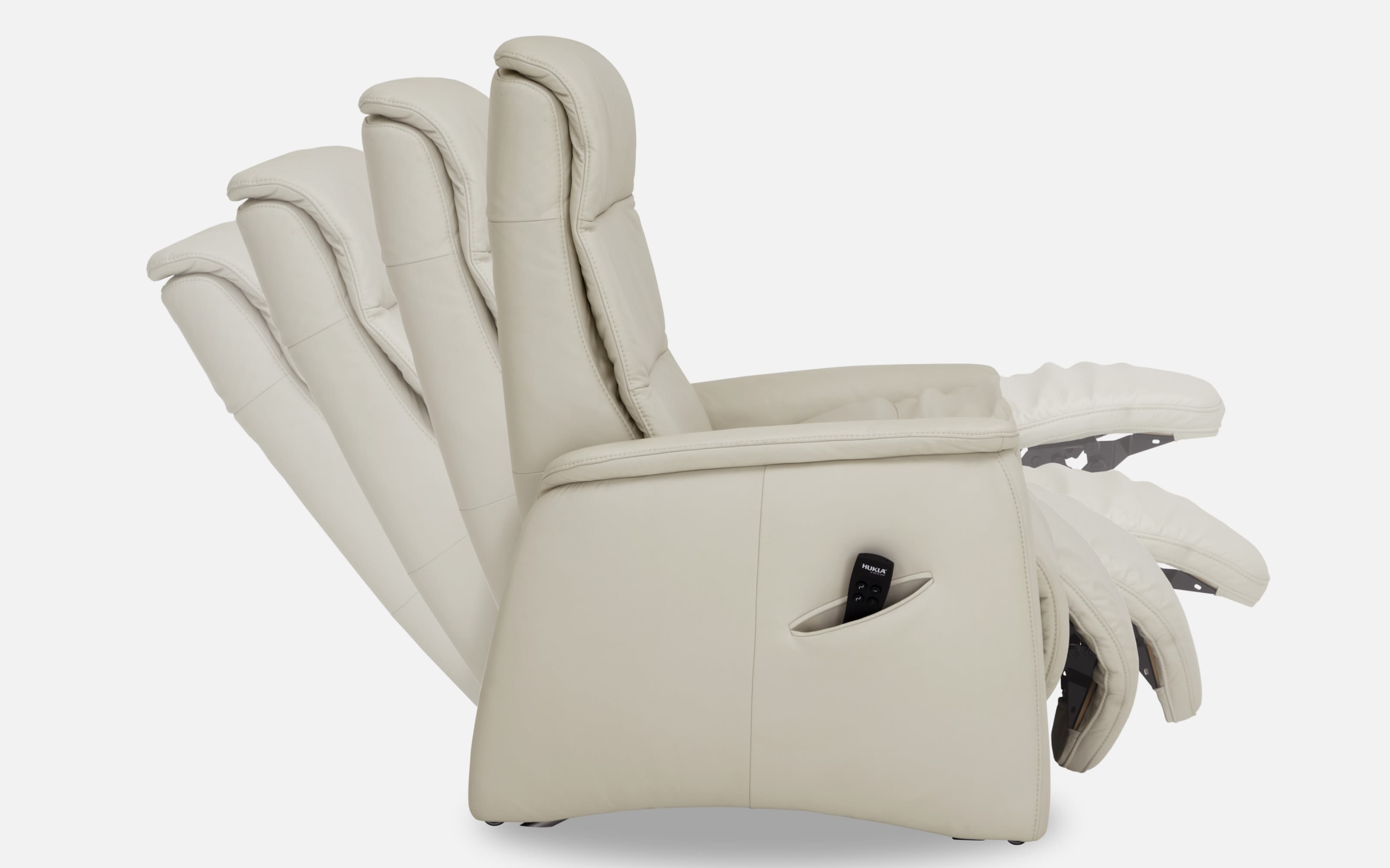 Leder Funktionssessel HU-FO15021, creme, small, inkl. motorischer Verstellung