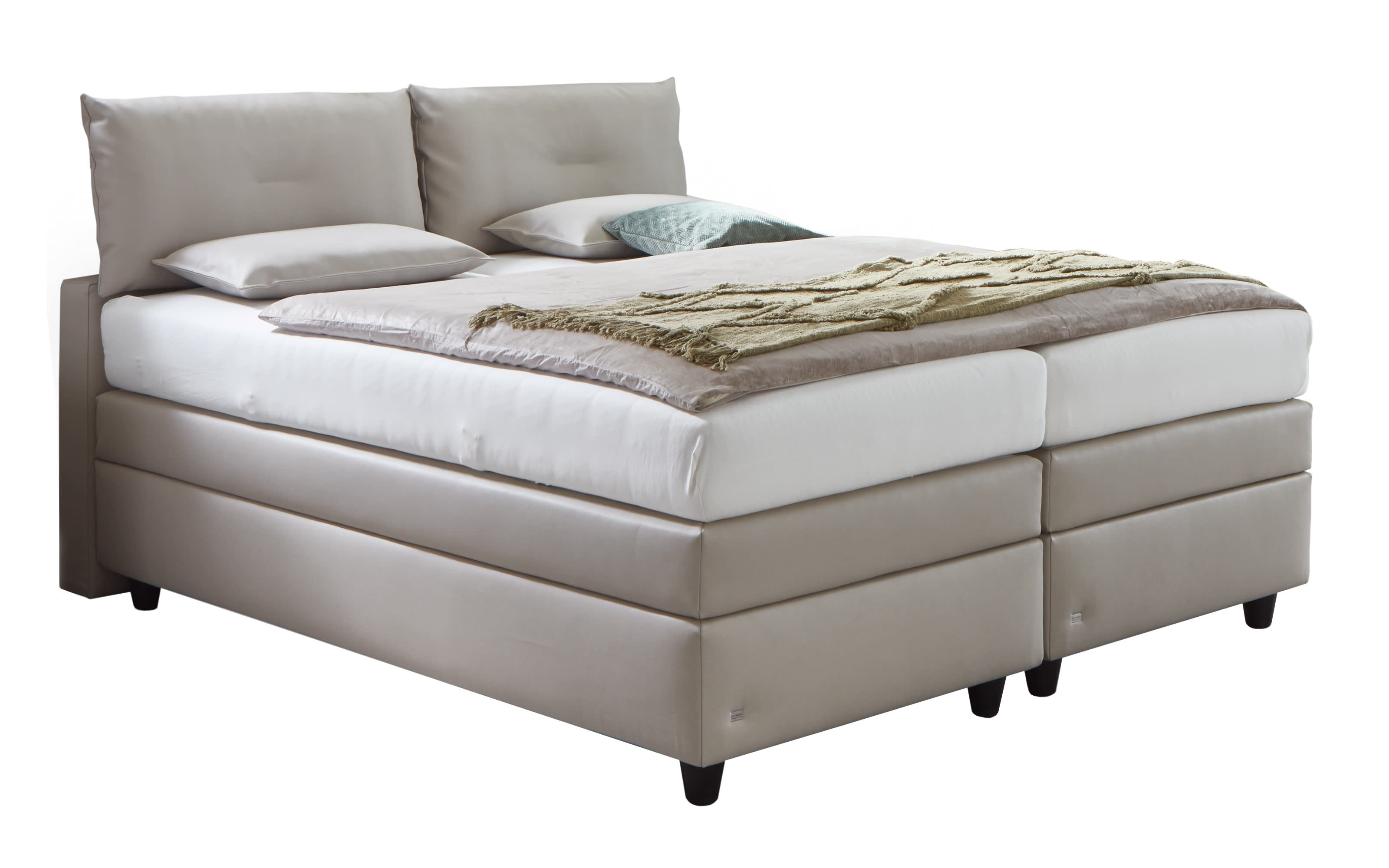 Boxspringbett Vitera beige, 180 x 200 cm