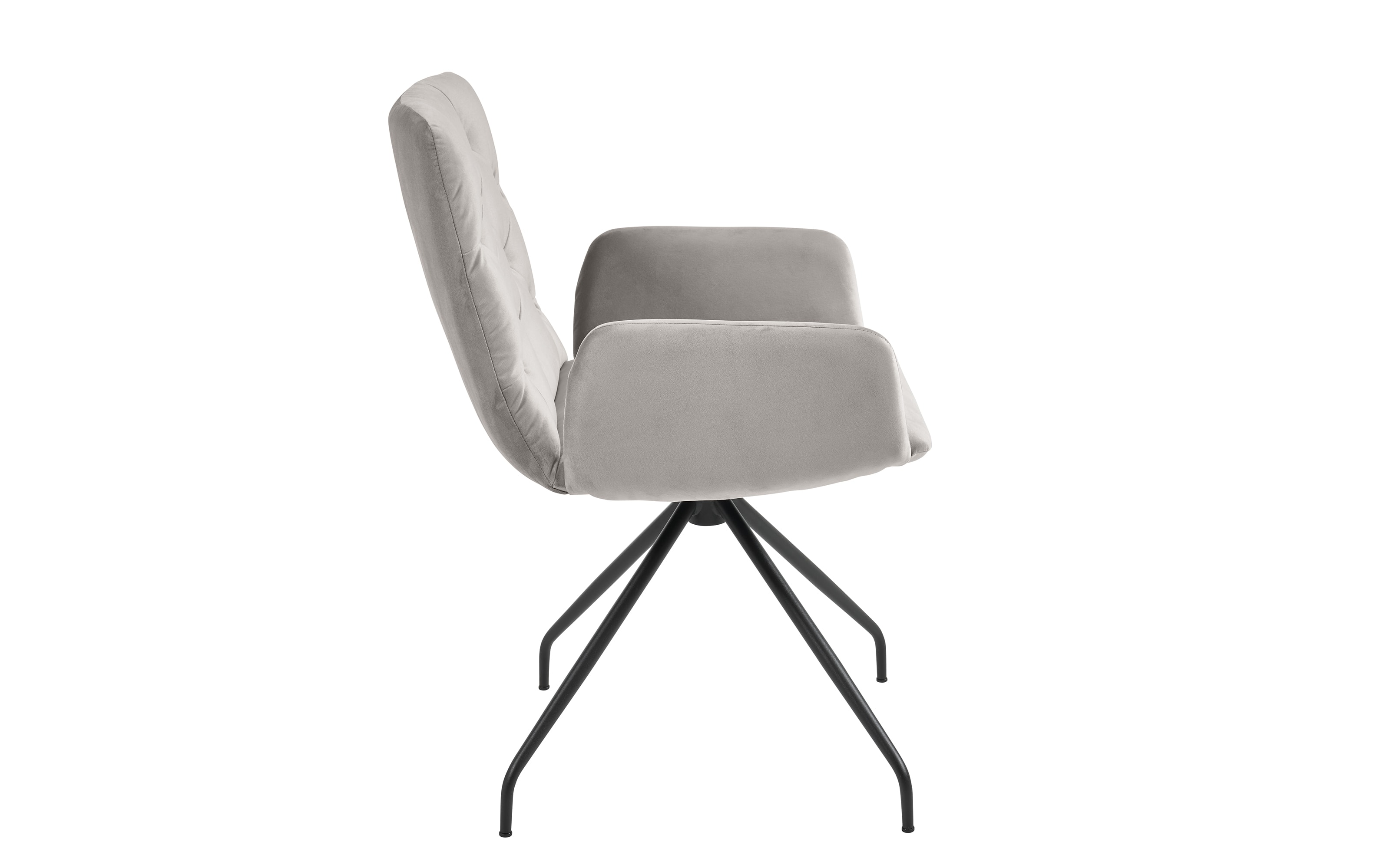 Armlehnstuhl Sixty Chair, silver, 2-er Set