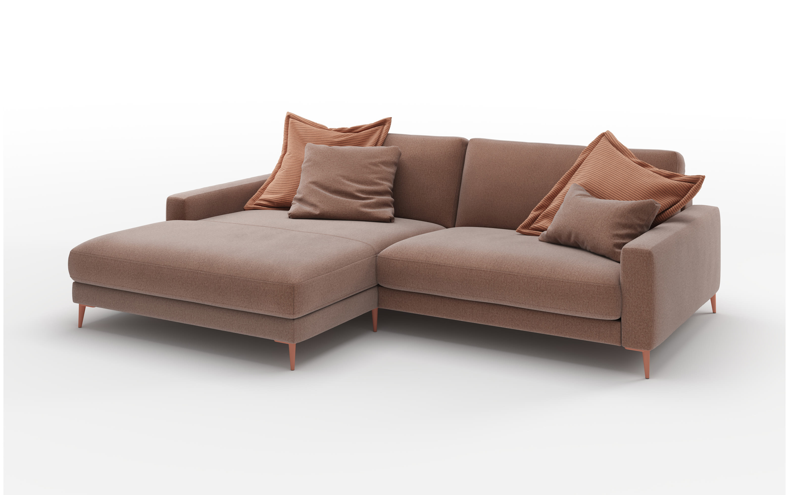 Ecksofa Ulma 2.0, rosa