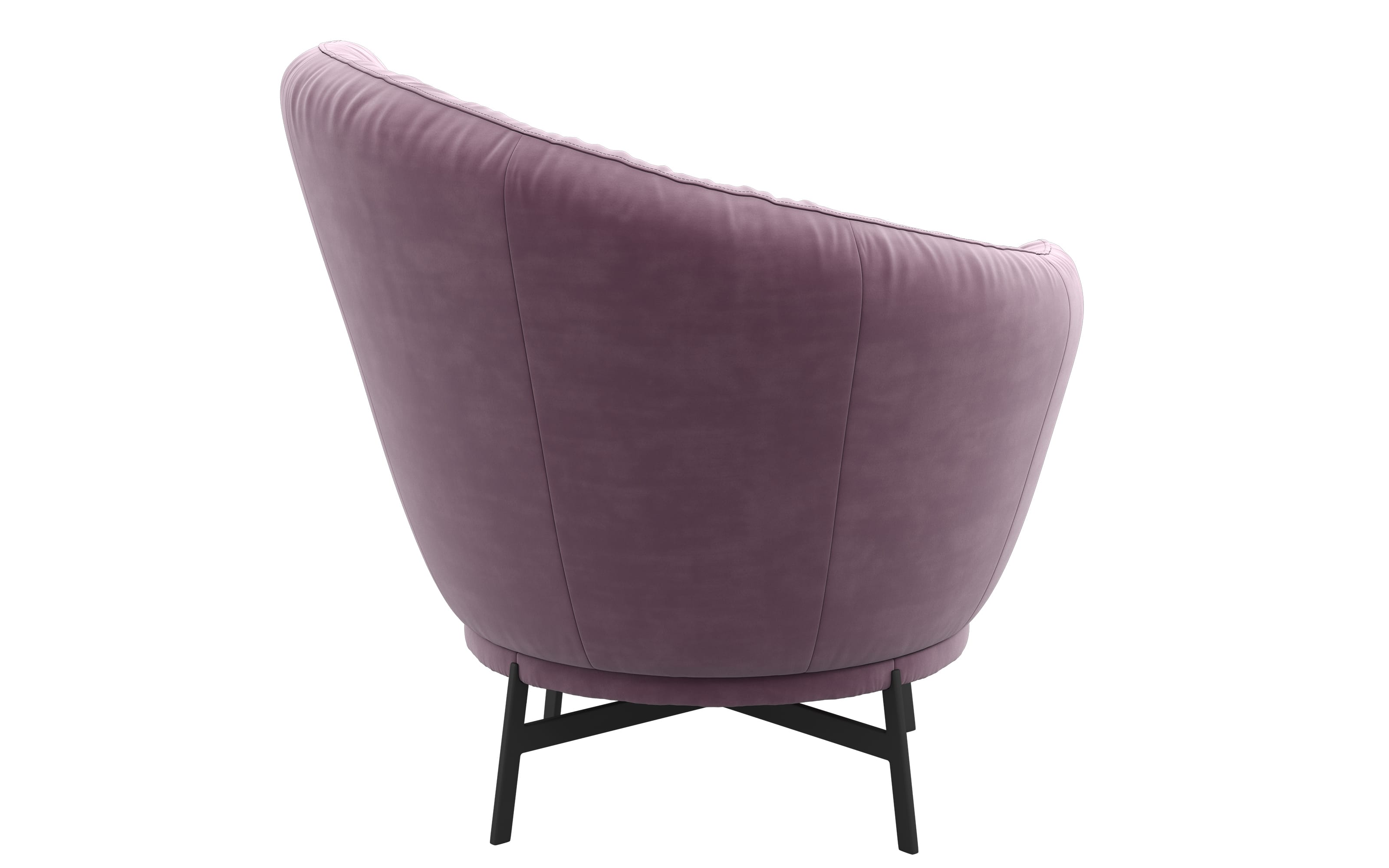 Sessel Kleo, pink, Fuß schwarz matt