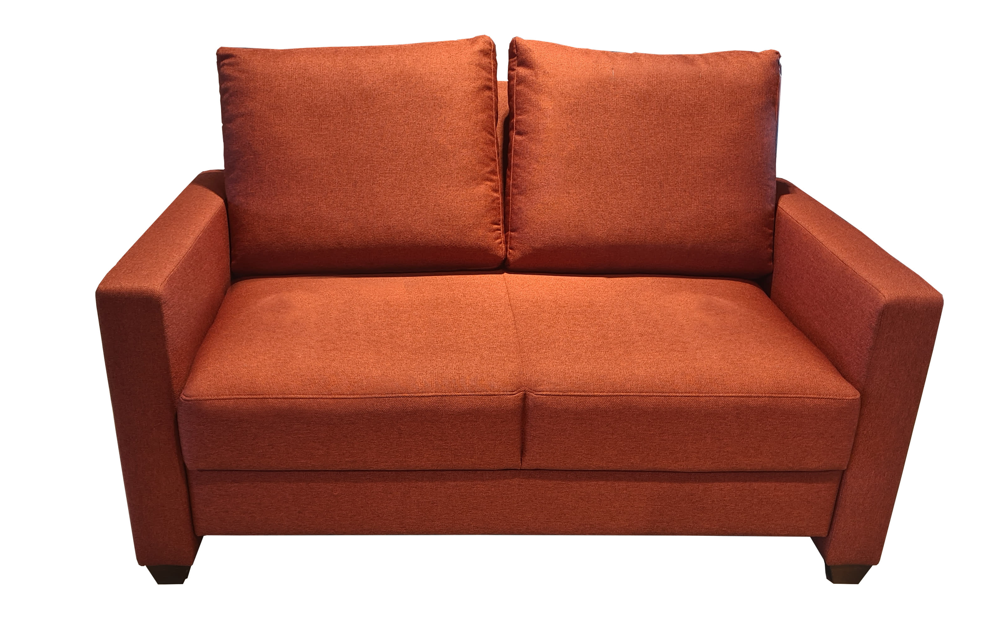 Schlafsofa Flexa, rot, 120 x 200 cm, mit Holzfüßen