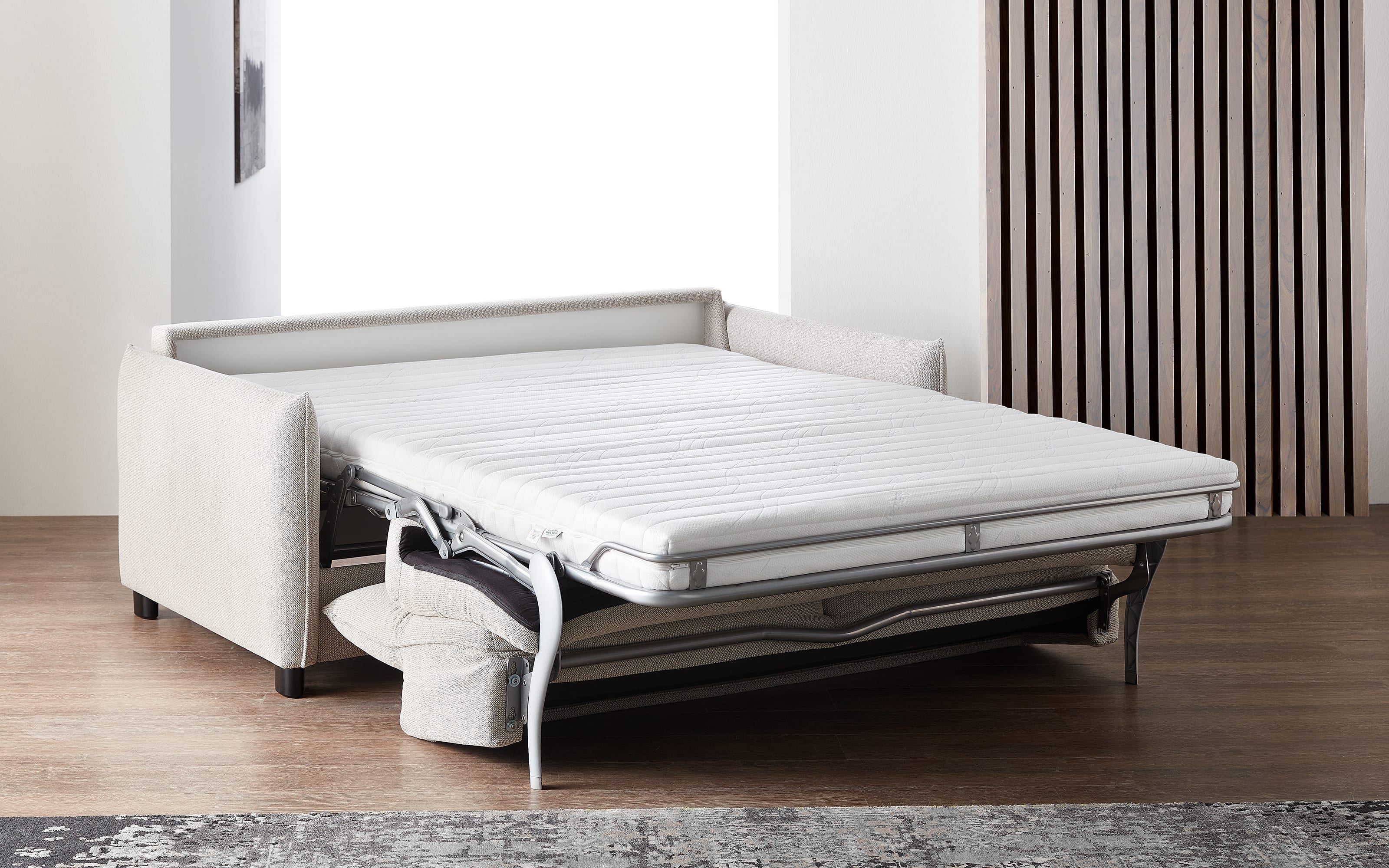 Schlafsofa Florenz, beige, inkl. Kopfteilverstellung