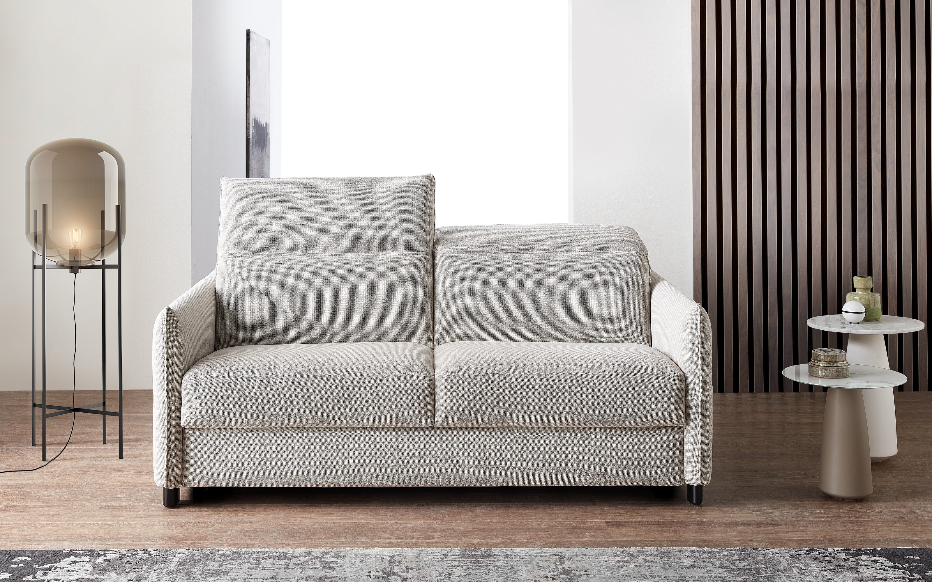Schlafsofa Florenz, beige, inkl. Kopfteilverstellung