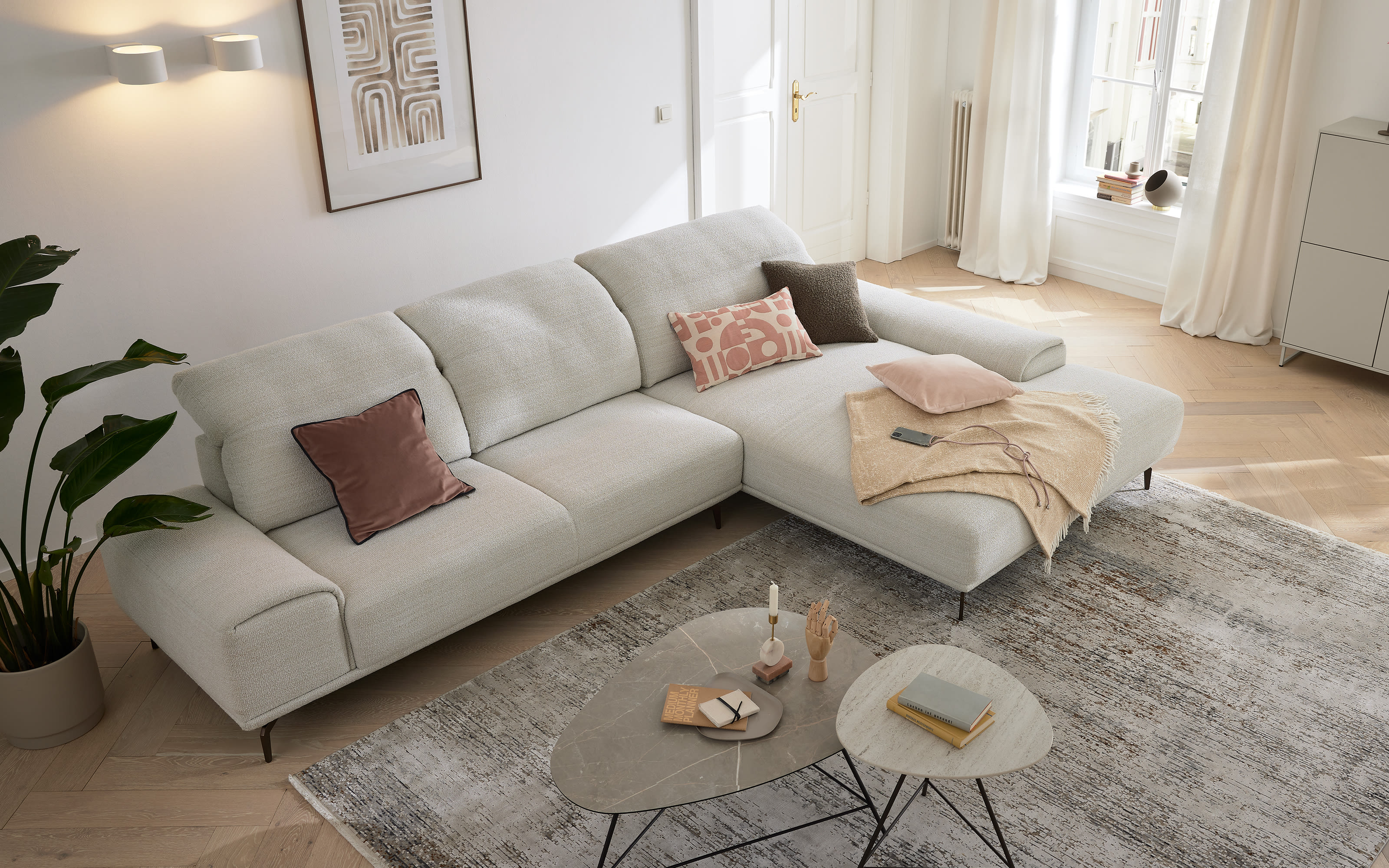 Wohnlandschaft MR 2490, hellgrau