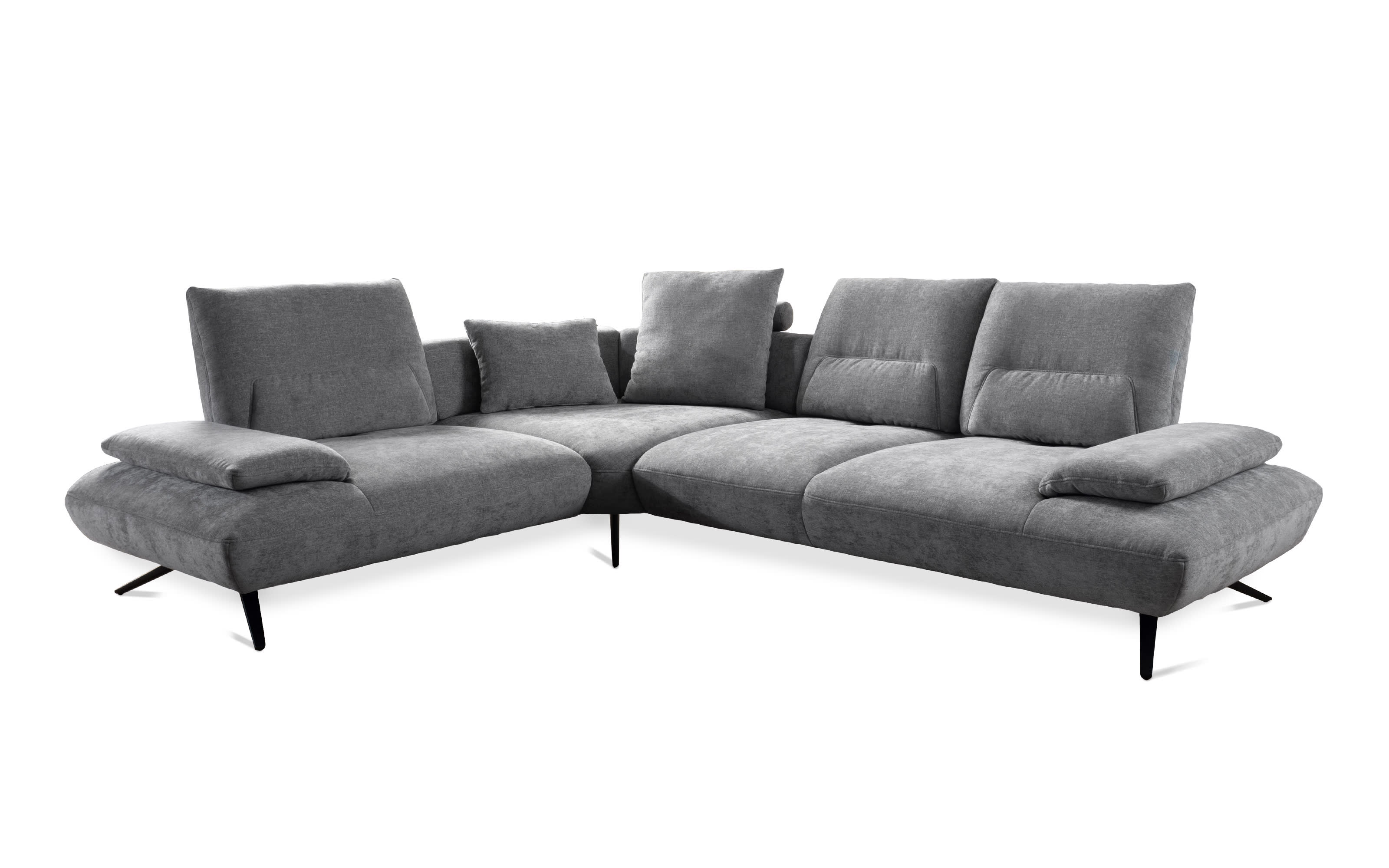 Wohnlandschaft Tacoma, stahlfarbig, inkl. Schwenkrücken