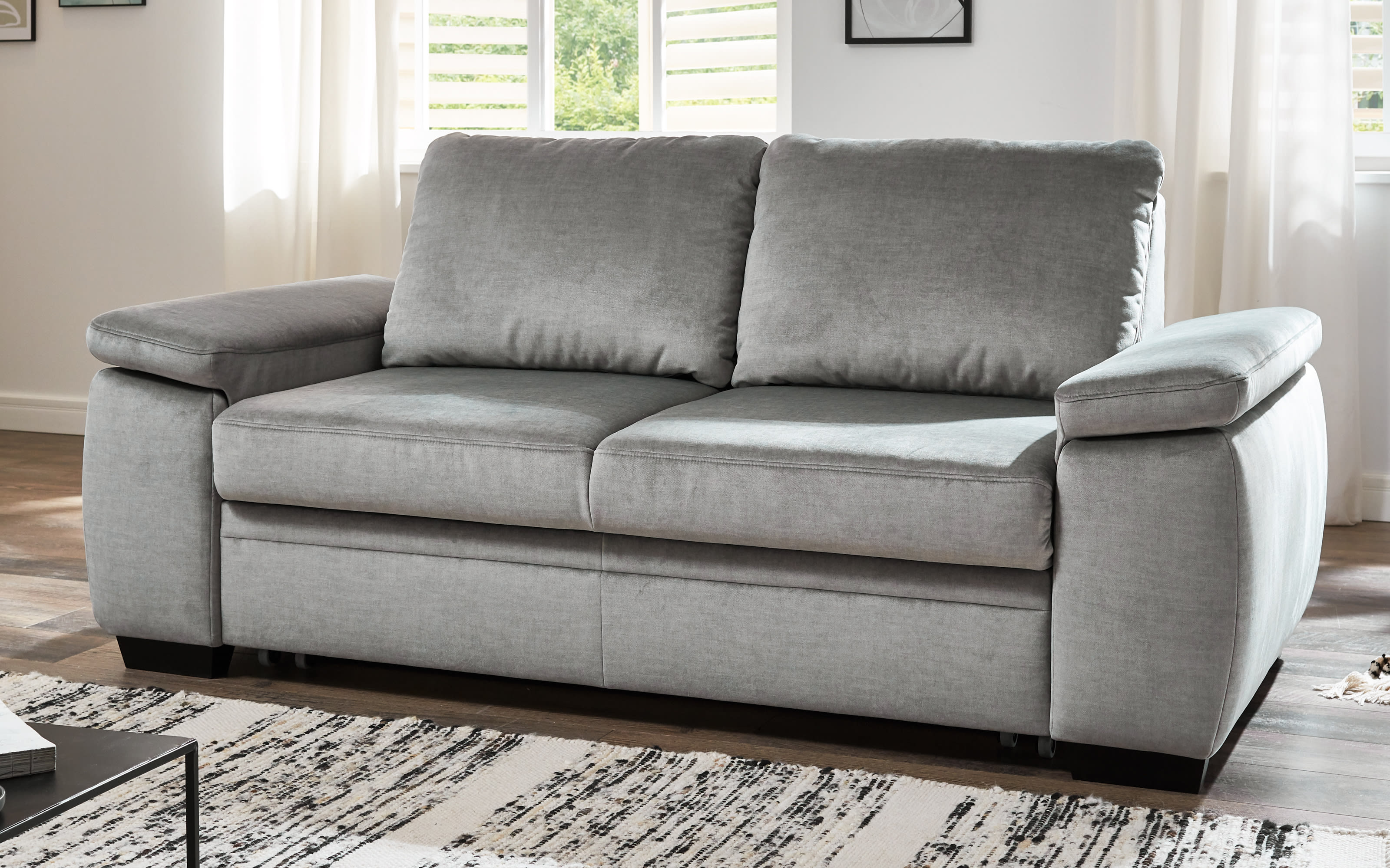 Schlafsofa MP-PD19021, alu, 140 x 200 cm, mit Längsschläferfunktion 