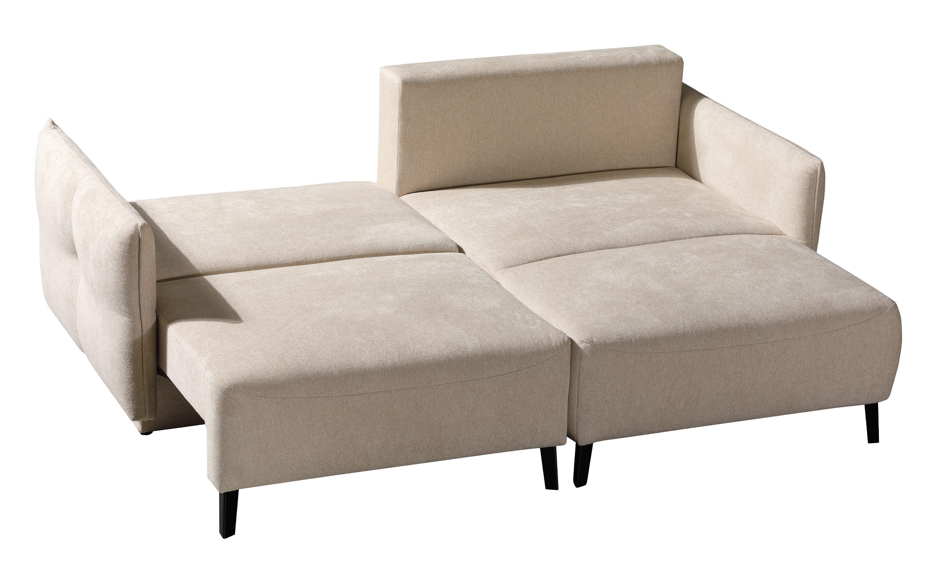 Eckschlafsofa Landon, beige, Liegefläche 135 x 200 cm