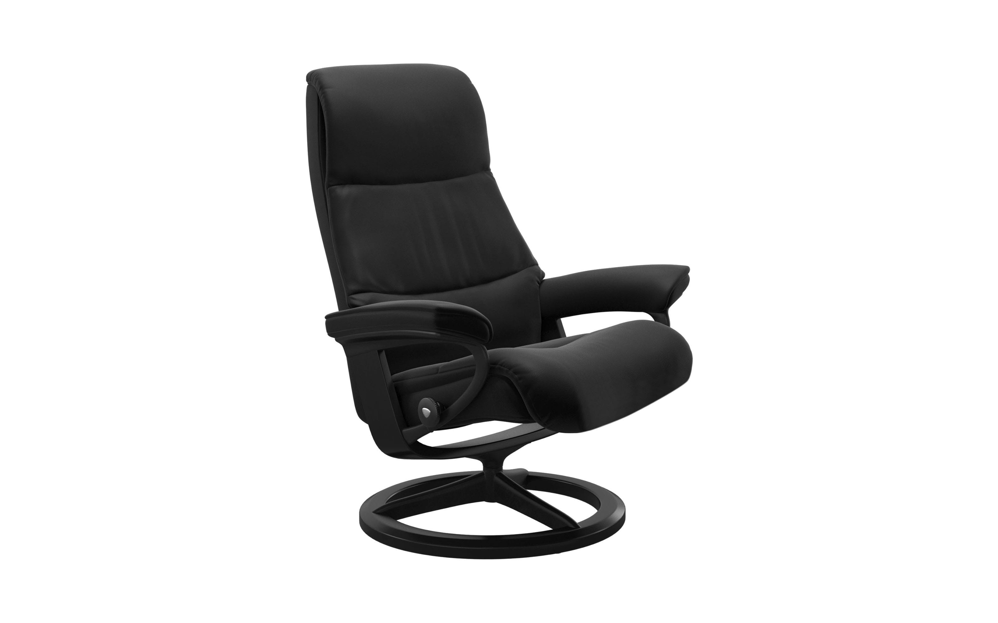 Leder Ruhesessel View (M) in Pioneer Black, Signature Black Gestell