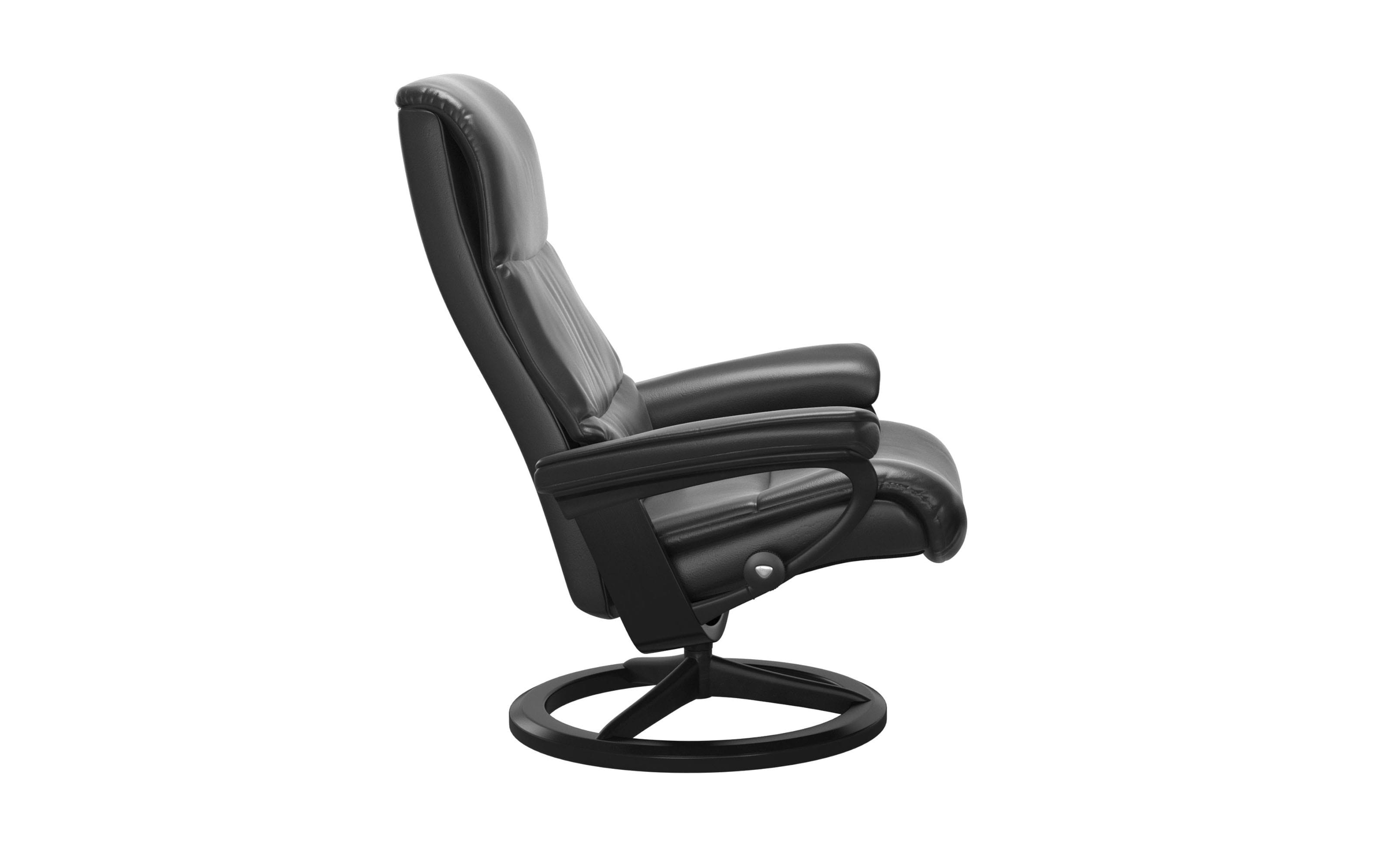 Leder Ruhesessel View (M) in Pioneer Black, Signature Black Gestell