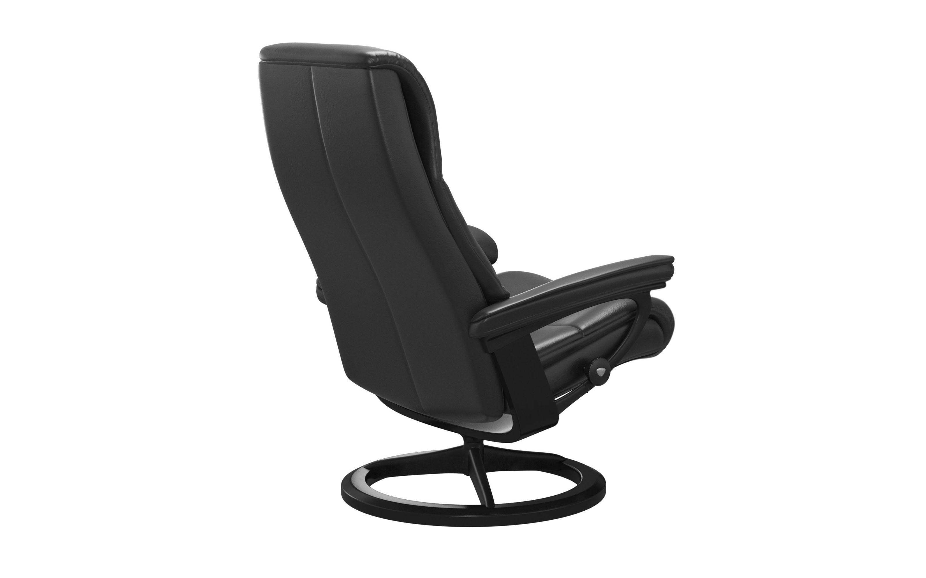 Leder Ruhesessel View (M) in Pioneer Black, Signature Black Gestell
