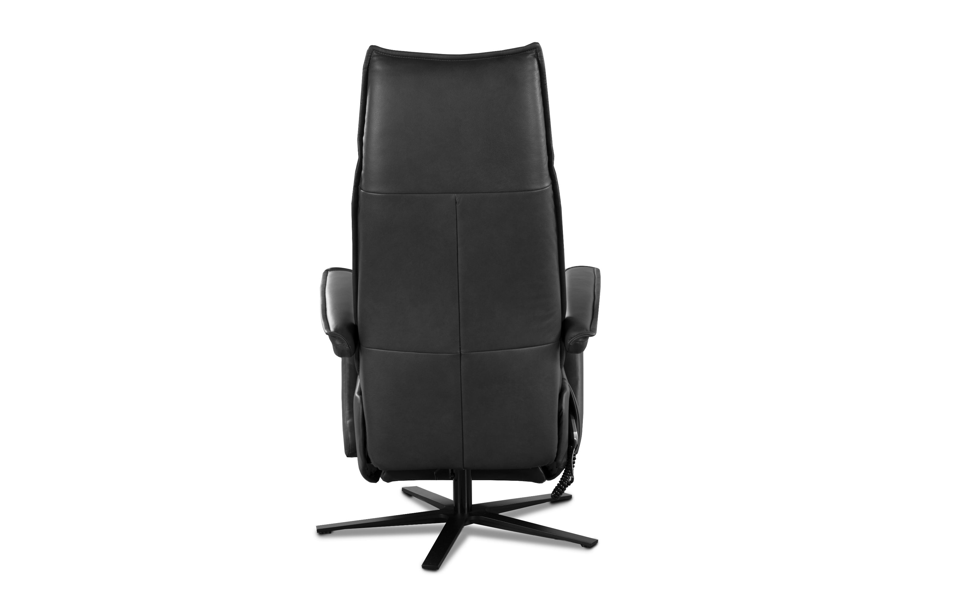 Leder Fernsehsessel Hampton Legere, anthrazit, inkl. Funktionen