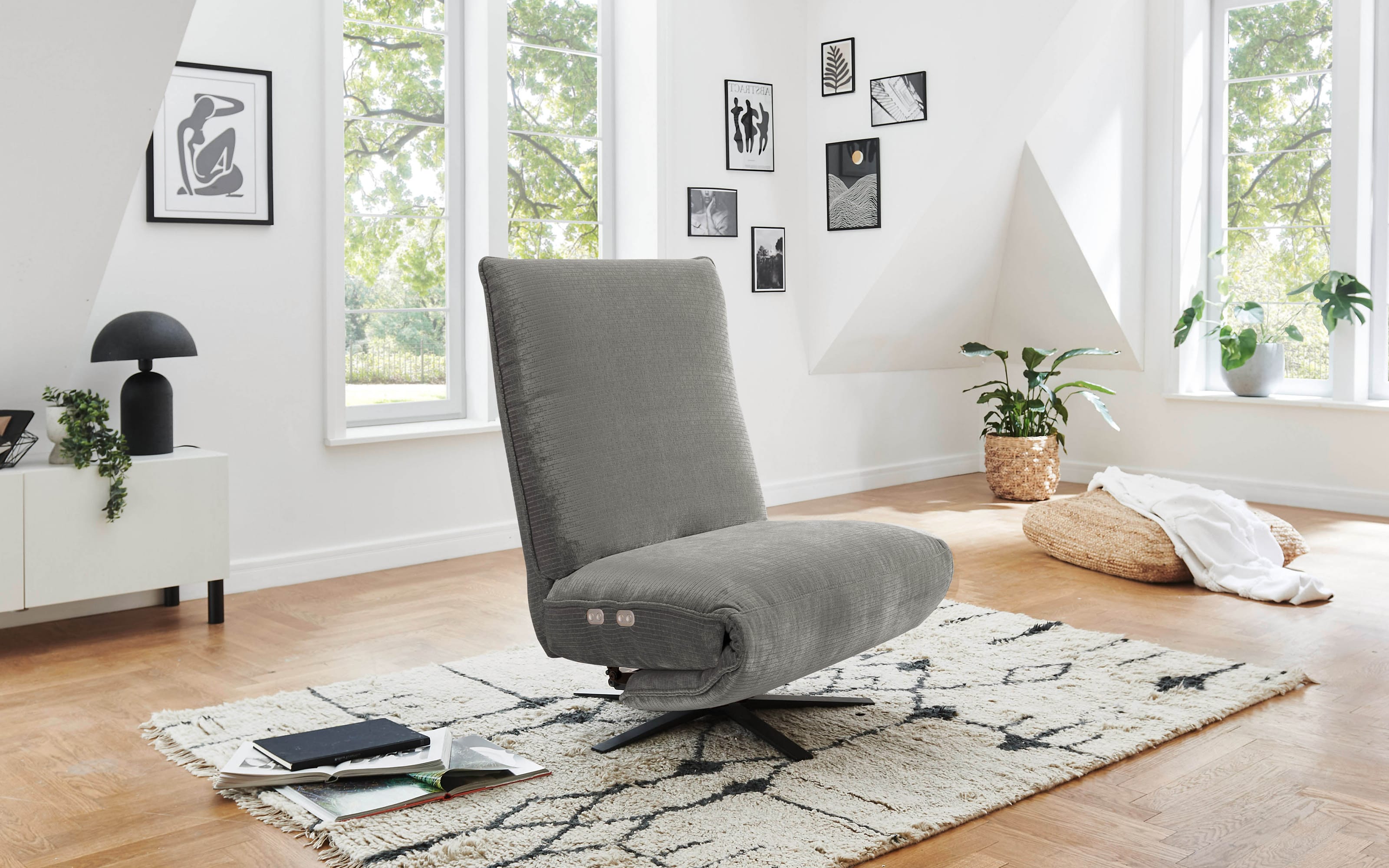 Relaxliege Ringo, grau, inkl. Herz-Waage-Funktion