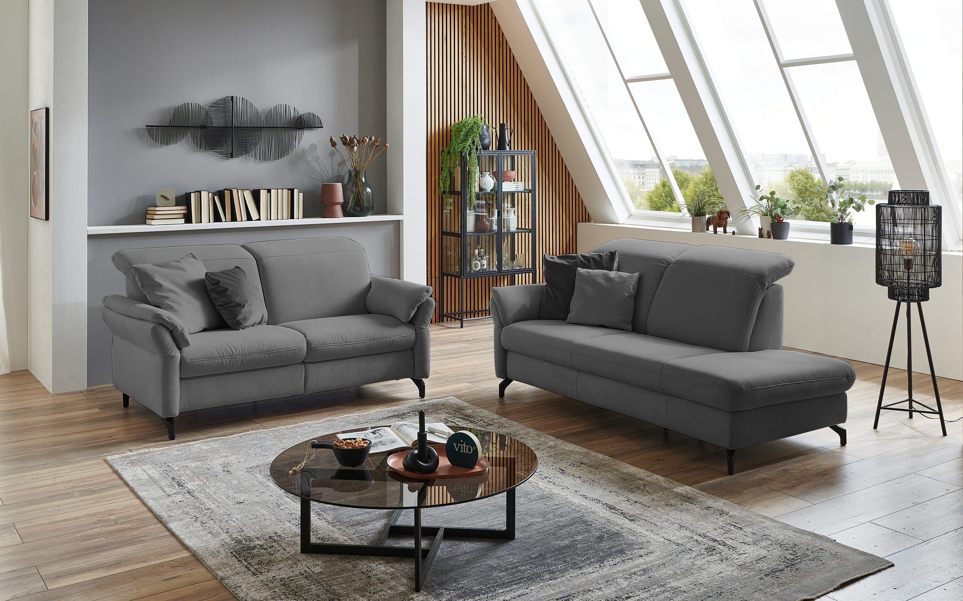 Polstergarnitur Sardena, silver