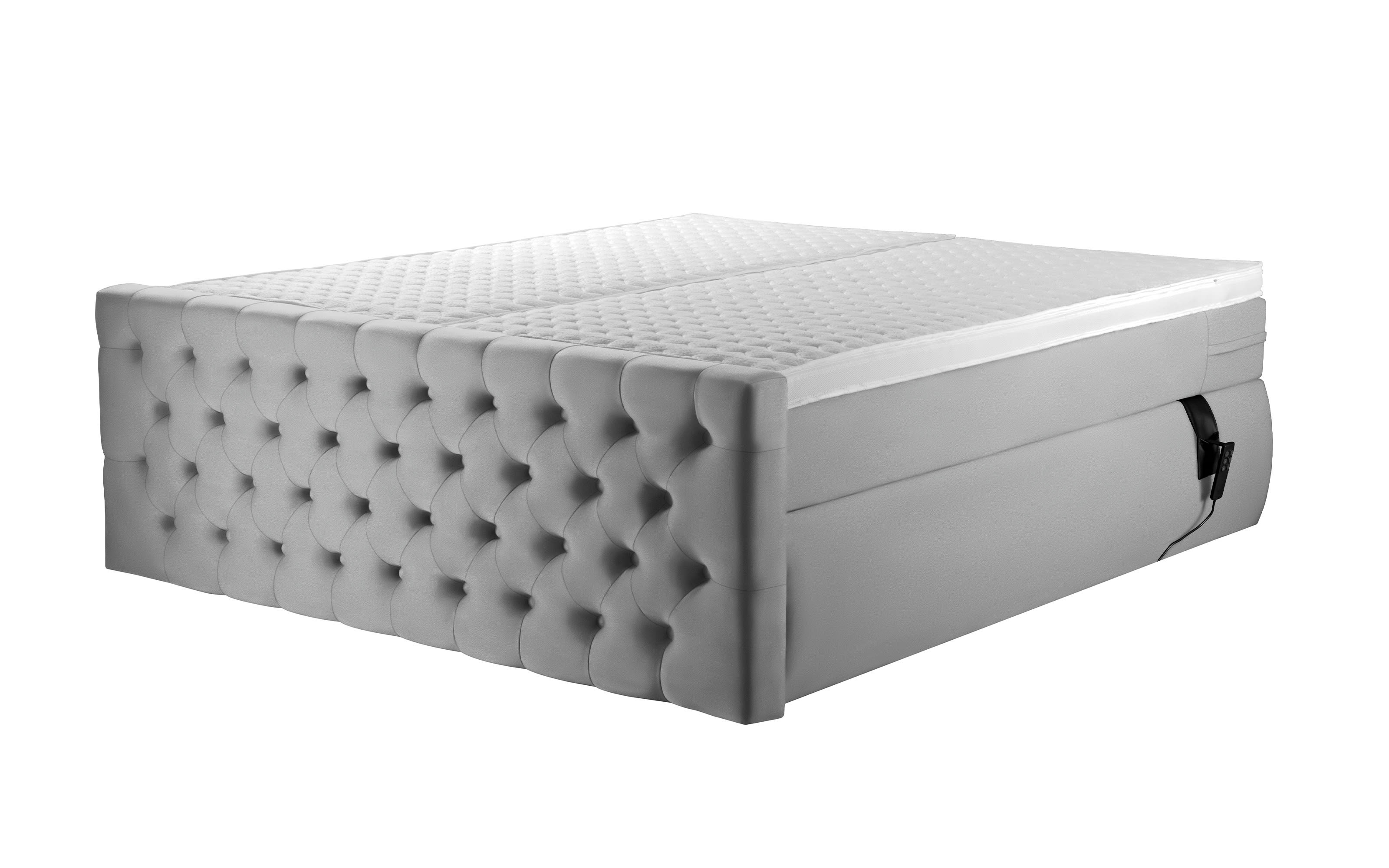 Boxspringbett Diamanti Klassik, dunkelblau, 180 x 200 cm, Härtegrad 2