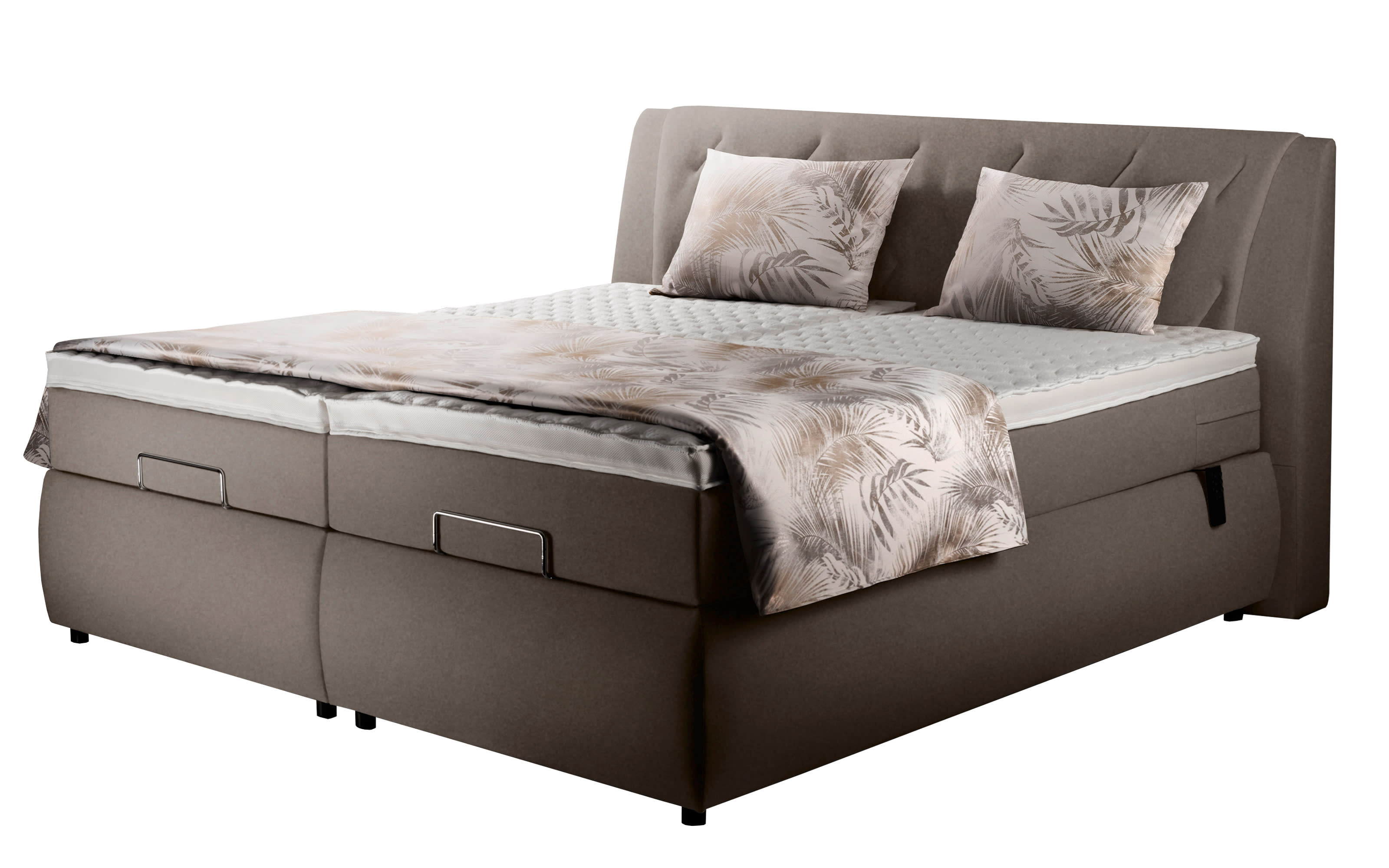 Motor-Boxspringbett Diamanti, granit, 180 x 200 cm, Härtegrad 2 und 3