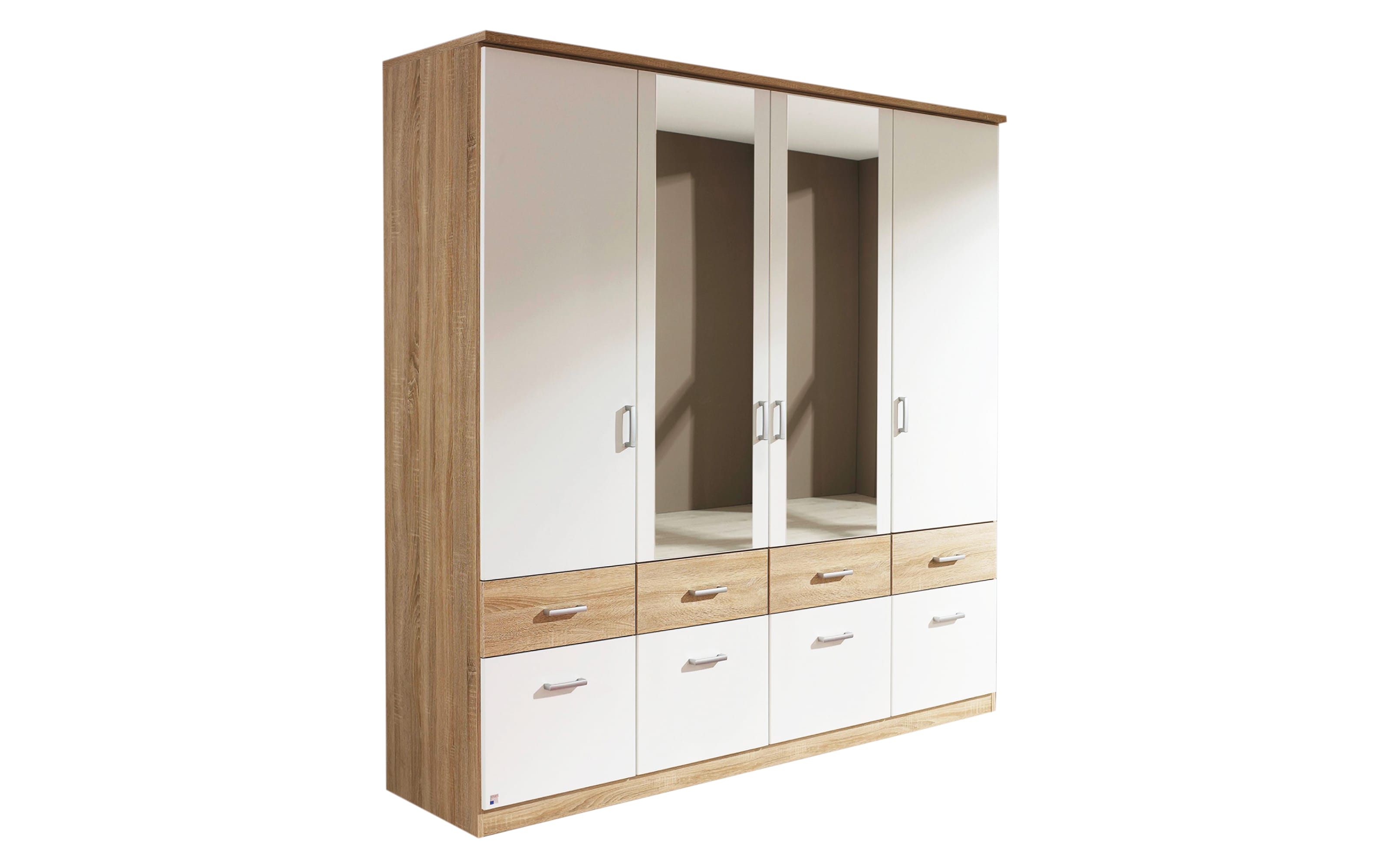 Drehtürenkleiderschrank Bremen-Extra, Eiche Sonoma-Nachbildung/alpinweiß, 181 cm bei online kaufen x199 Hardeck