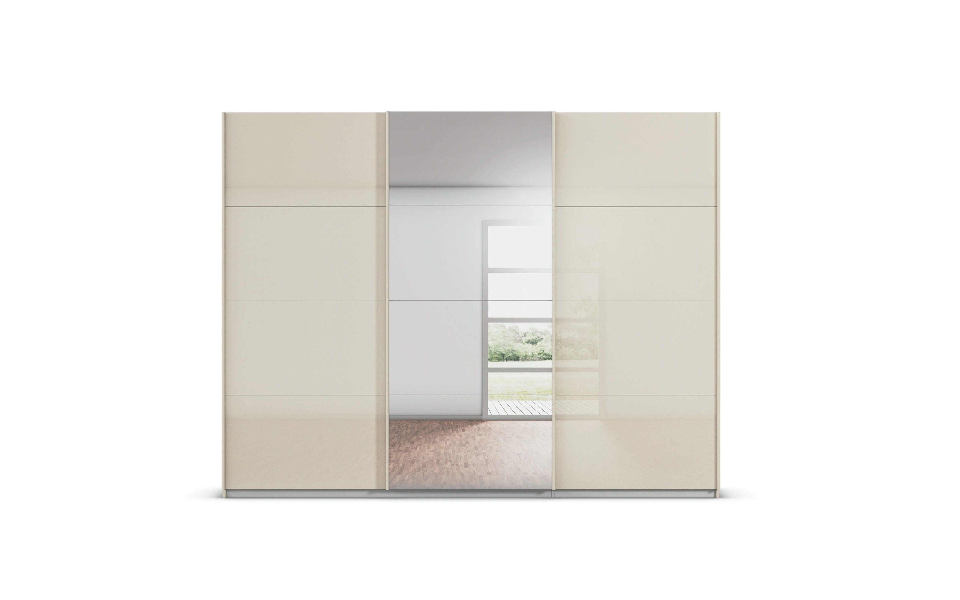 Schwebetürenschrank Kulmbach, champagner, 271 x 210 cm