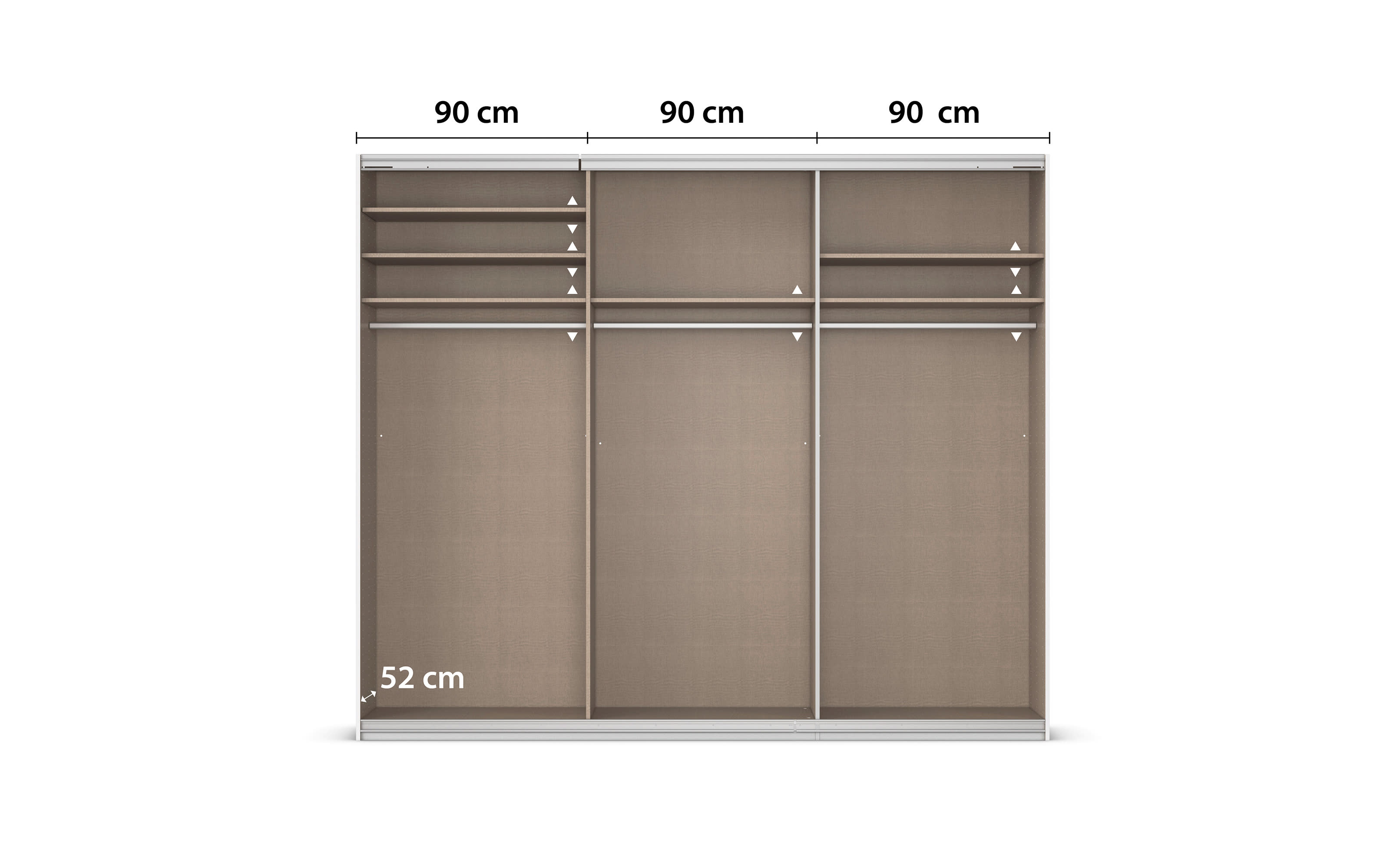 Schwebetürenschrank Kulmbach, champagner