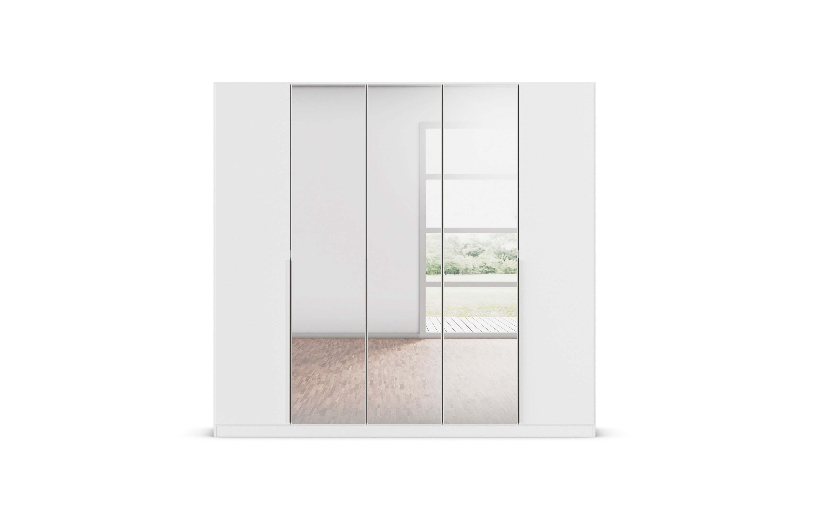 Drehtürenschrank Alabama, weiß, 226 x 210 cm