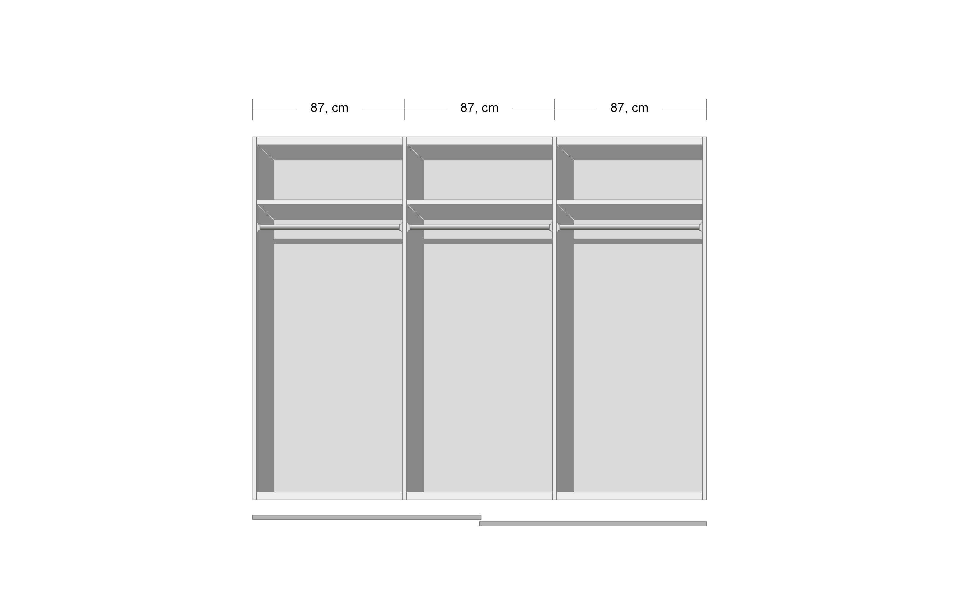 bei cm 261 Schwebetürenschrank Hardeck kaufen 210 Kronach, x online alpinweiß,