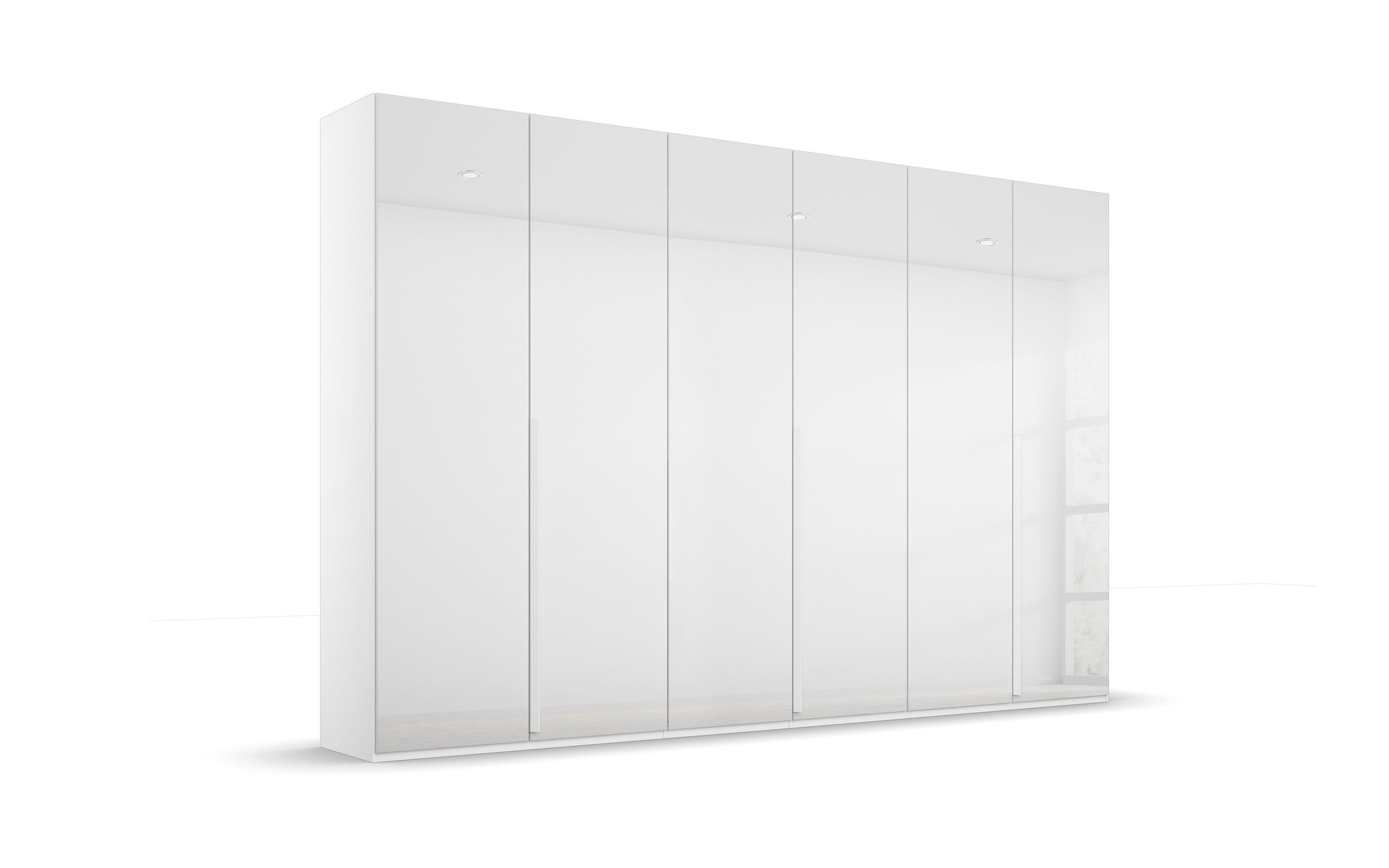 Drehtürenschrank Purisma, weiß, 301 x 223 cm, inkl. umfangreicher Zusatzausstattung