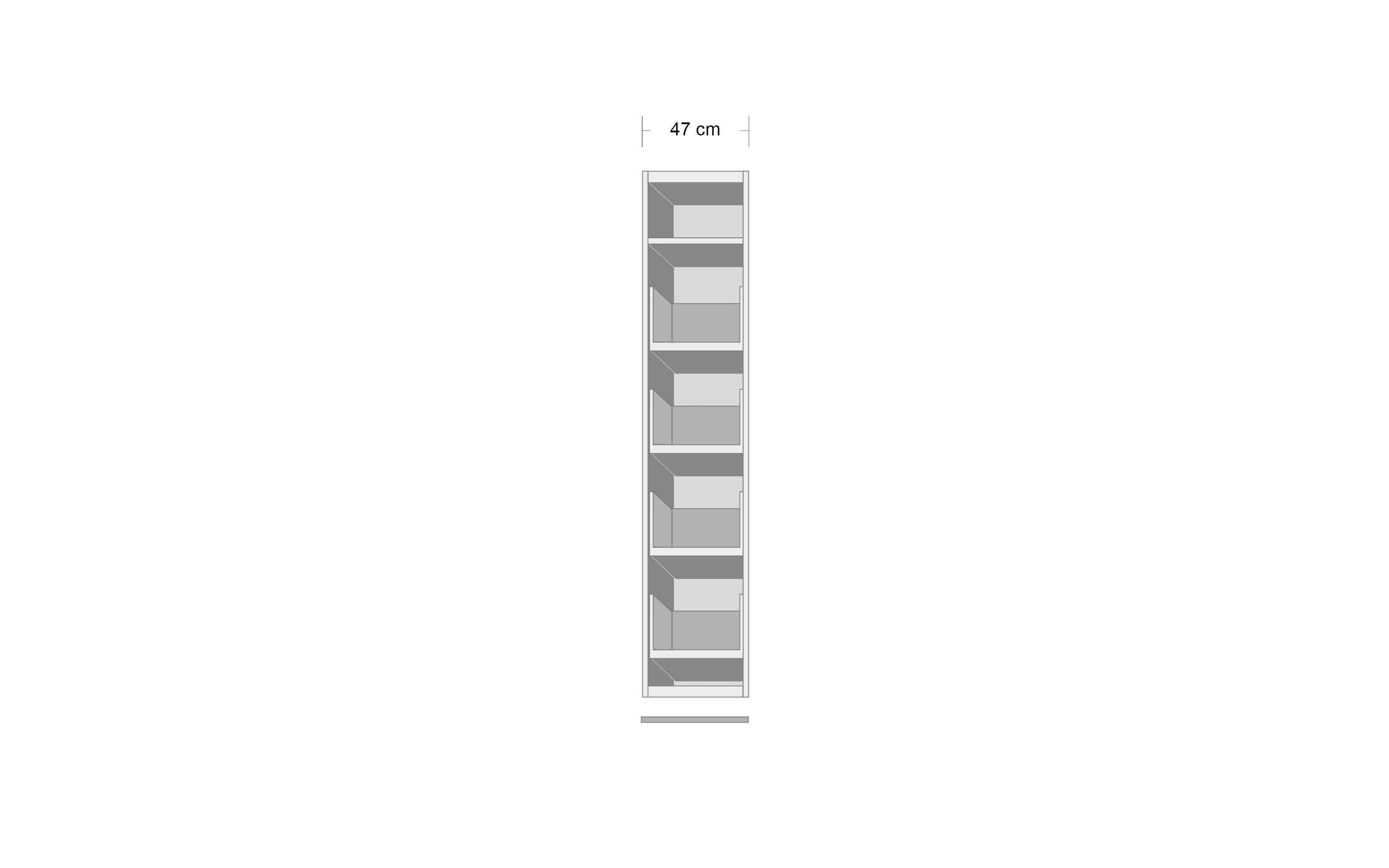 Apothekerschrank 3263 Allrounder, alpinweiß, 47 x 197 cm