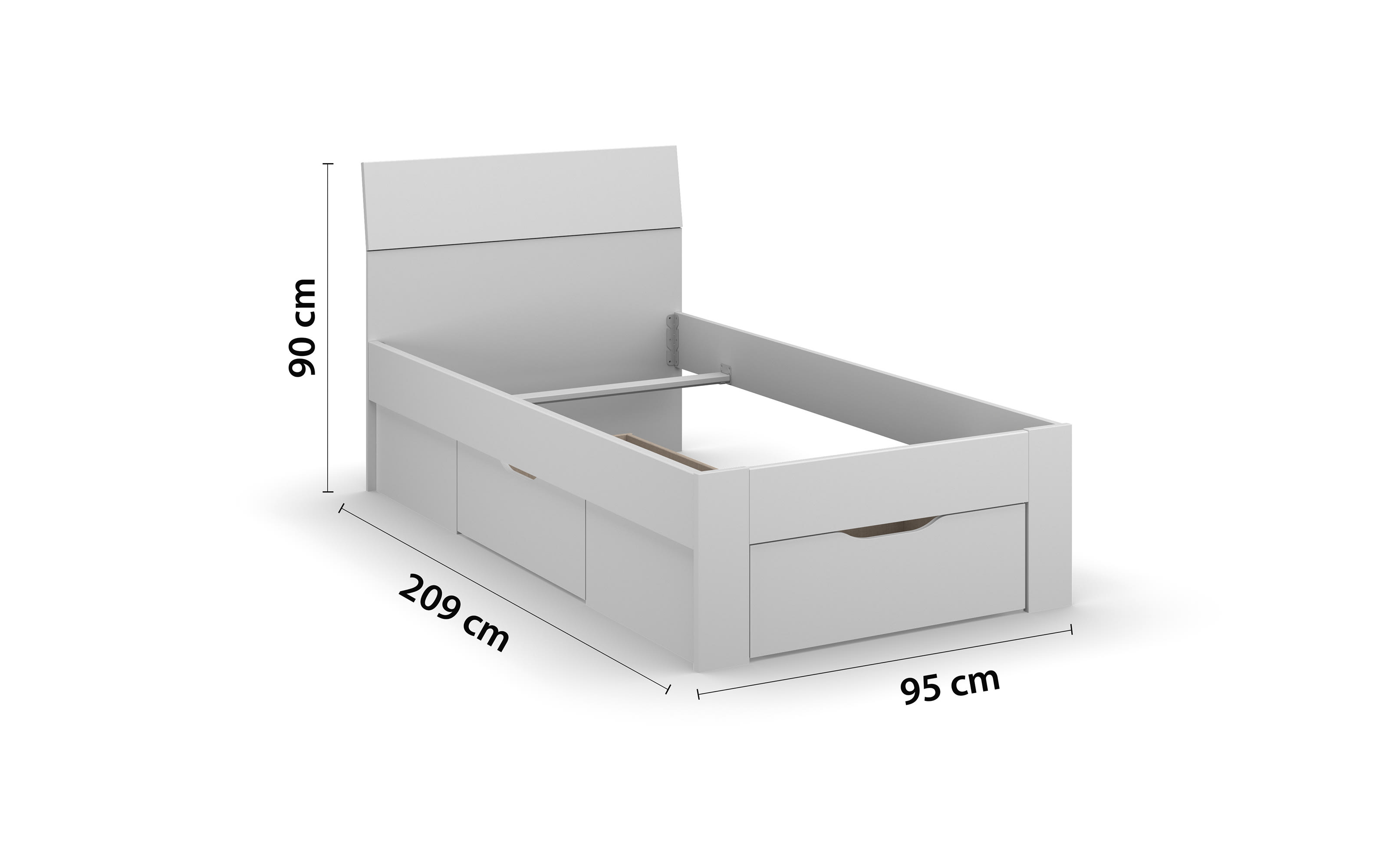 Sockelschubkasten 4390 Allrounder, weiß,  80 x 28 cm, 2er Set