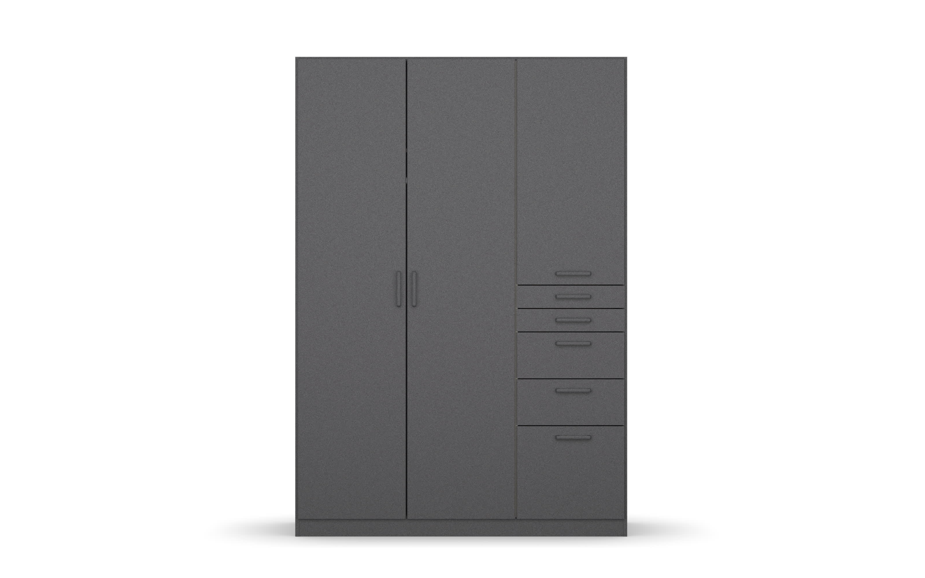 Drehtürenschrank 02L8 Allrounder, grau, 136 x 197 cm