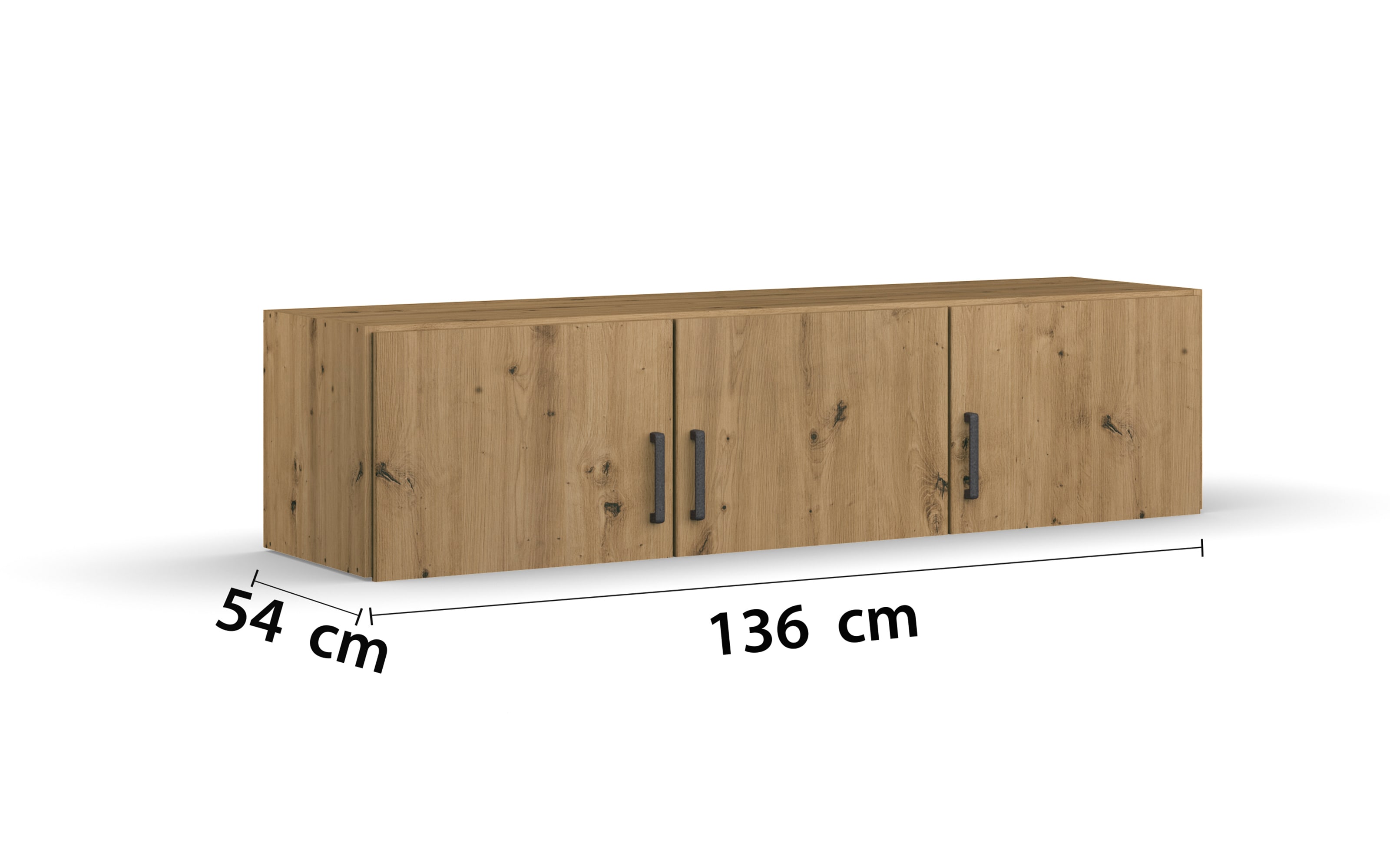 Aufsatzelement 3344 Allrounder, Eiche Artisan Nachbildung, 136 x 39 cm 