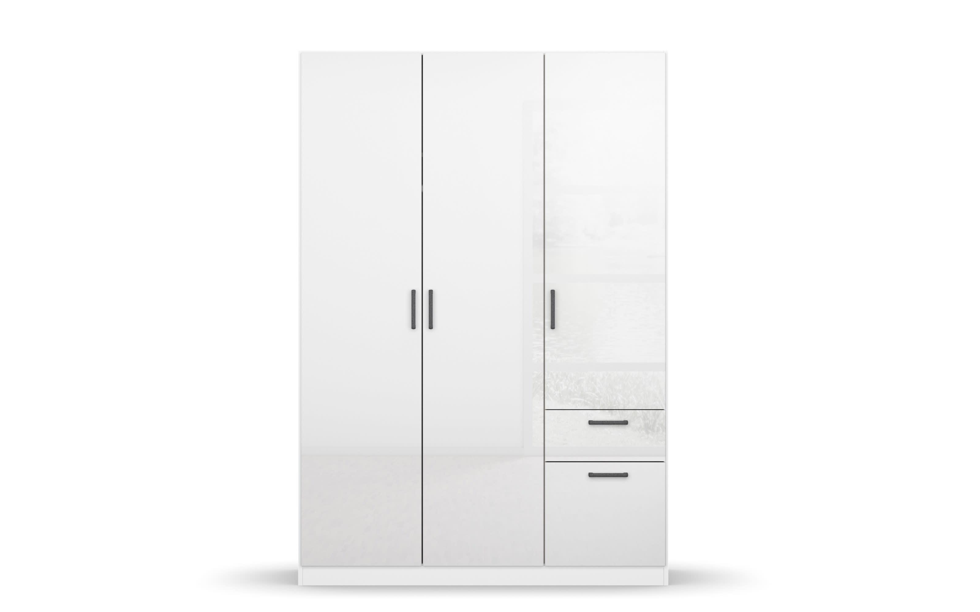 Drehtürenschrank 33Q2 Allrounder, weiß, 136 x 197 cm