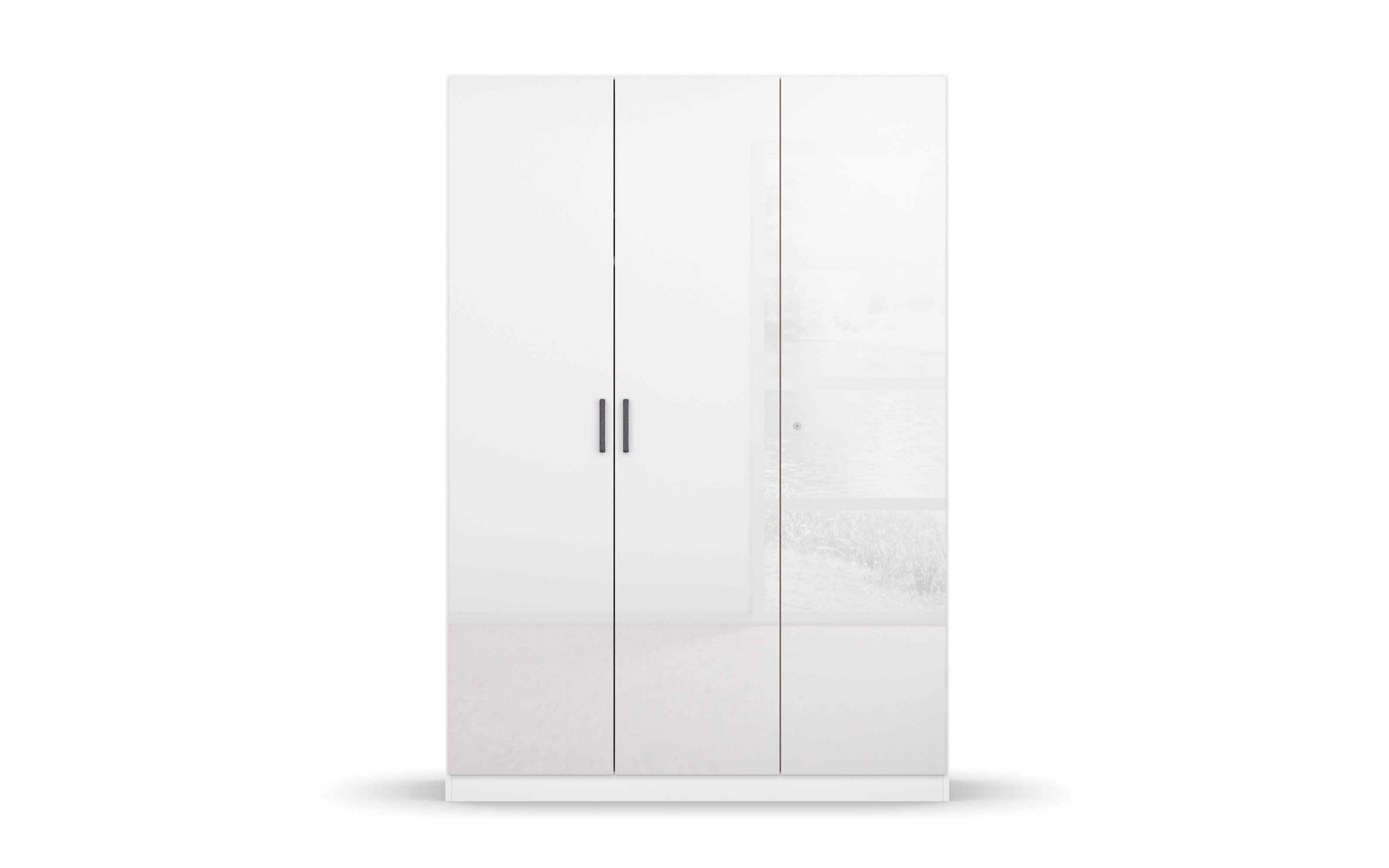 Drehtürenschrank 39A4 Allrounder, weiß, 136 x 197 cm
