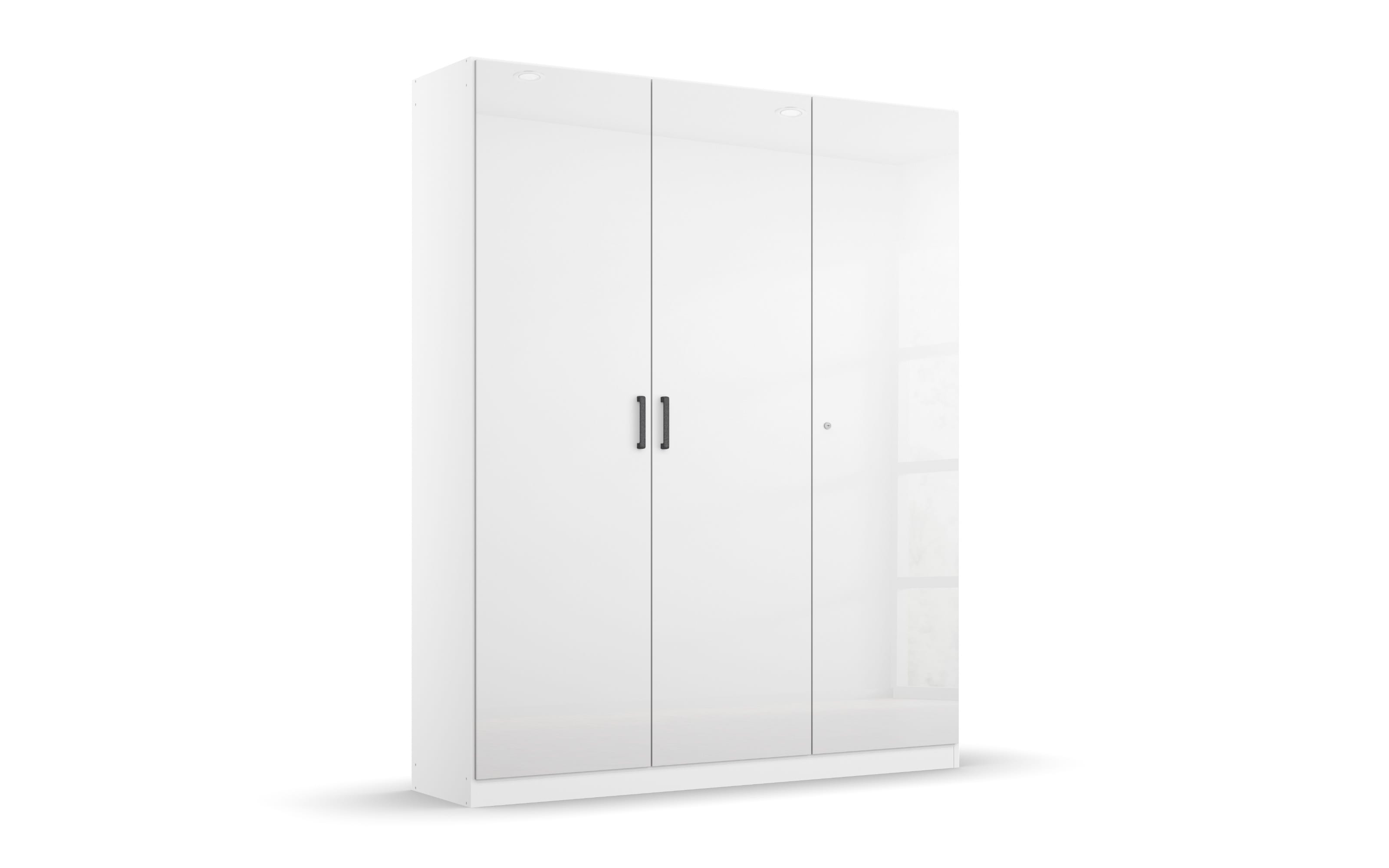 Drehtürenschrank 39A4 Allrounder, weiß, 136 x 197 cm