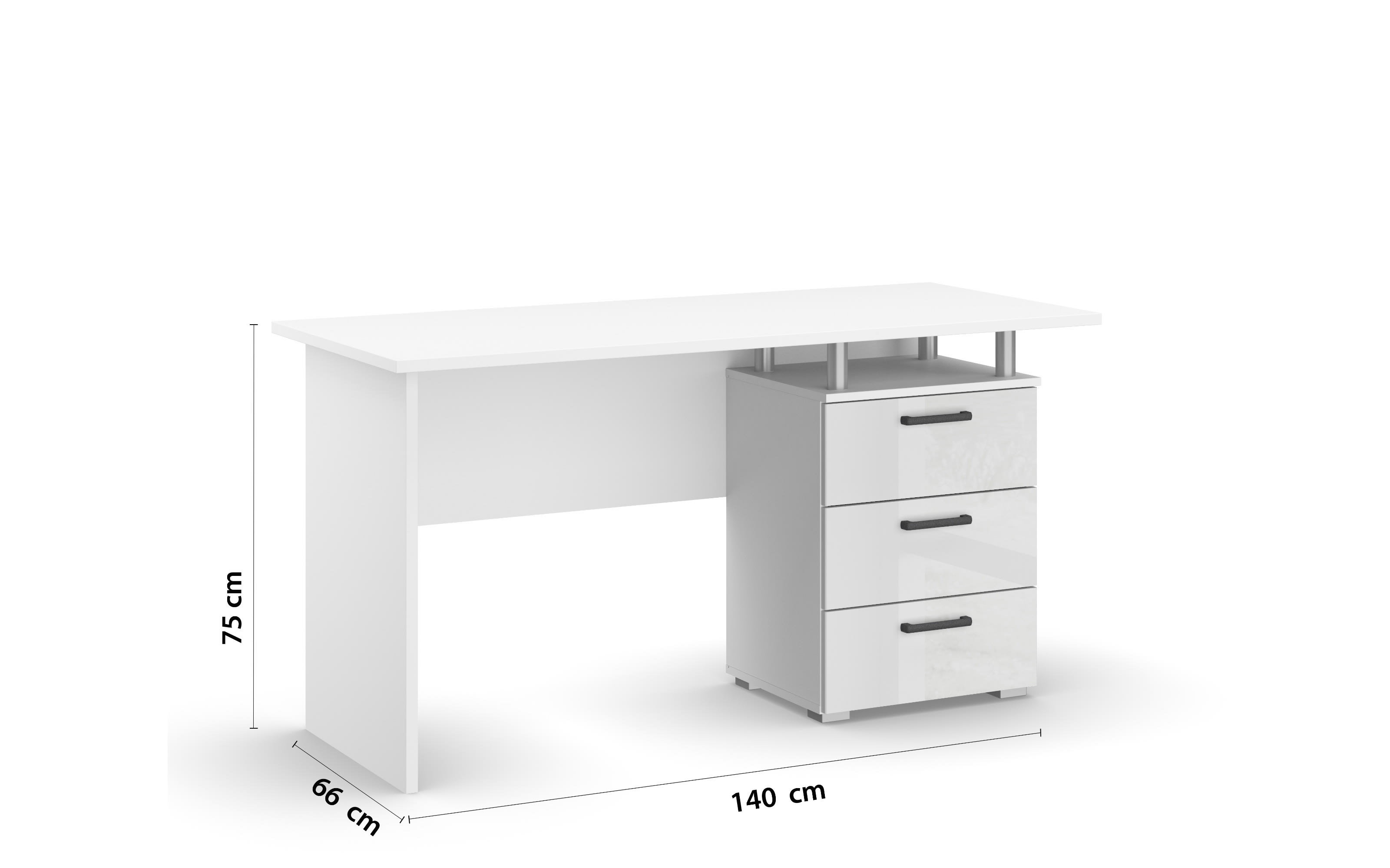 Schreibtisch 9518 Allrounder, weiß