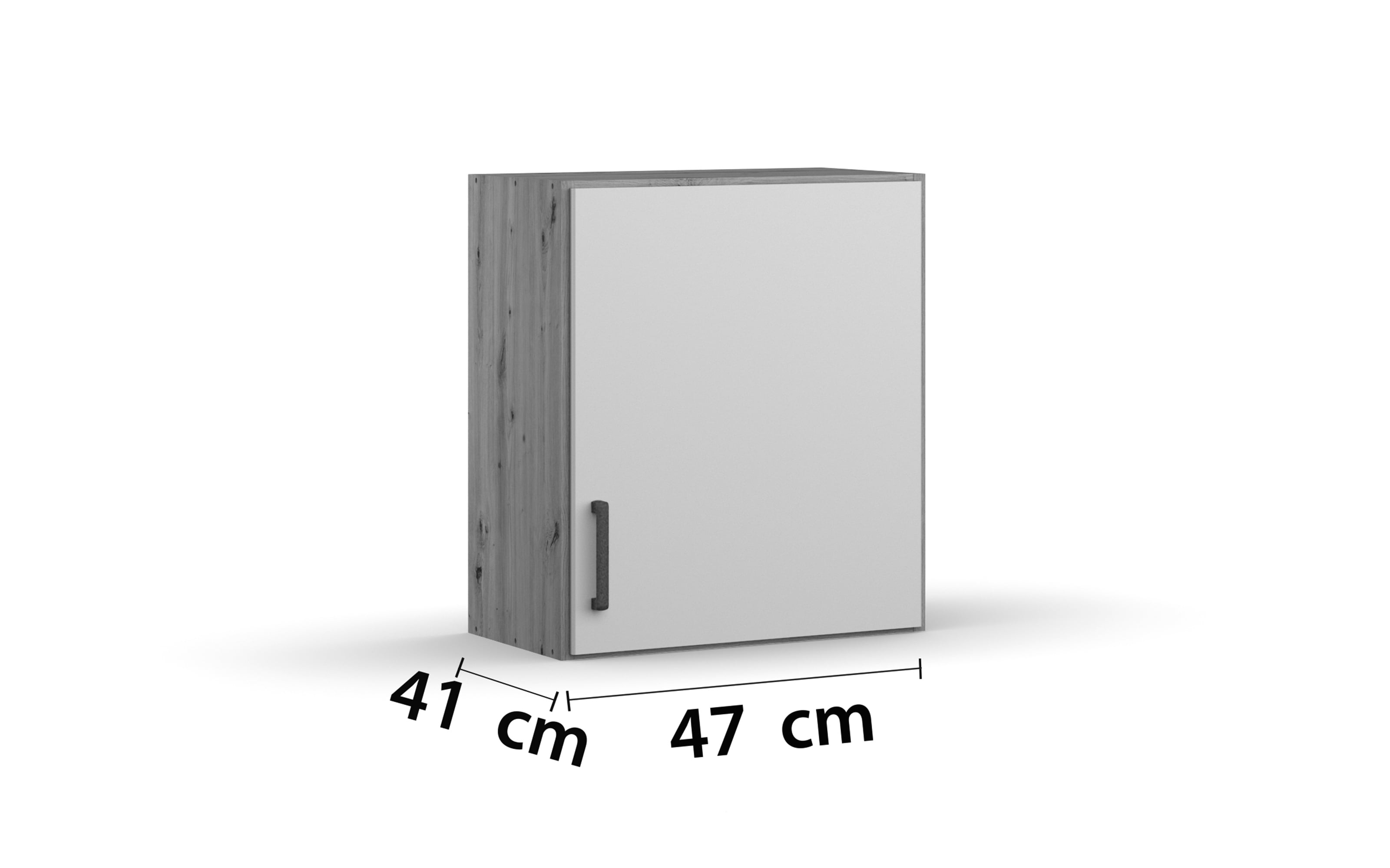 Hängeschrank Allrounder, Eiche Artisan Nachbildung/alpinweiß, 1-türig, Anschlag rechts