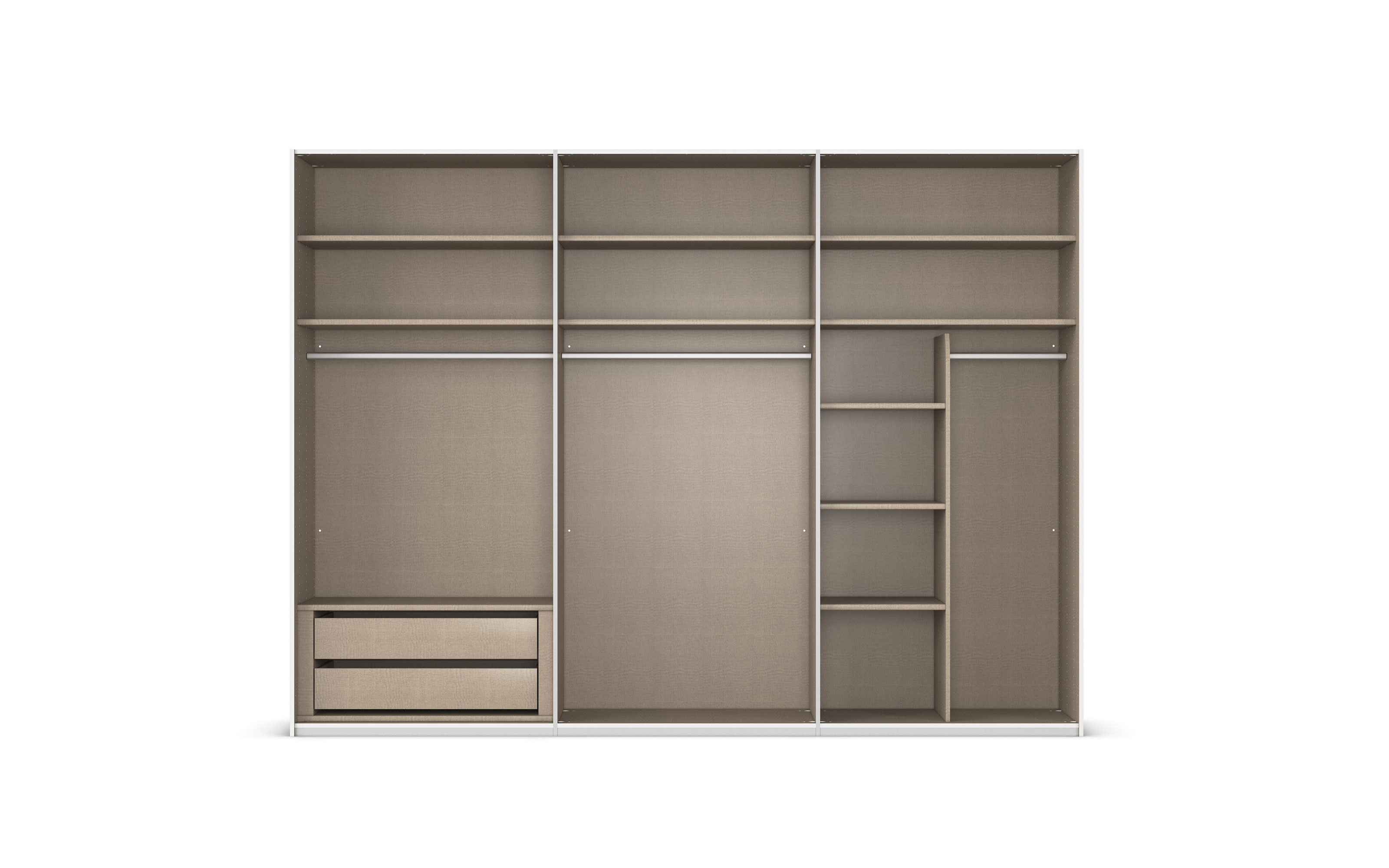 Schwebetürenschrank Contido, schwarz, 301 x 223 cm