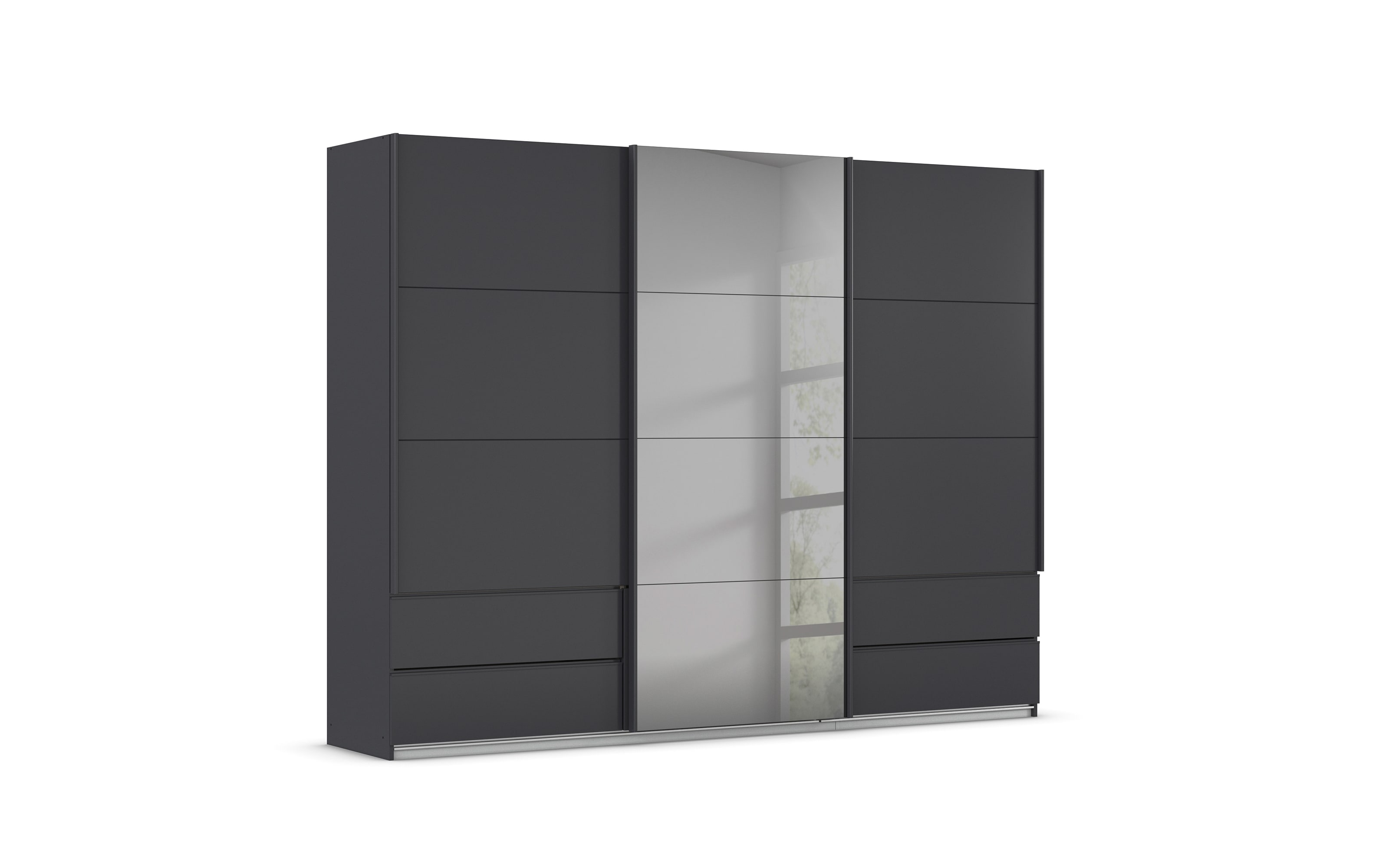 Schwebetürenschrank Elara, grau