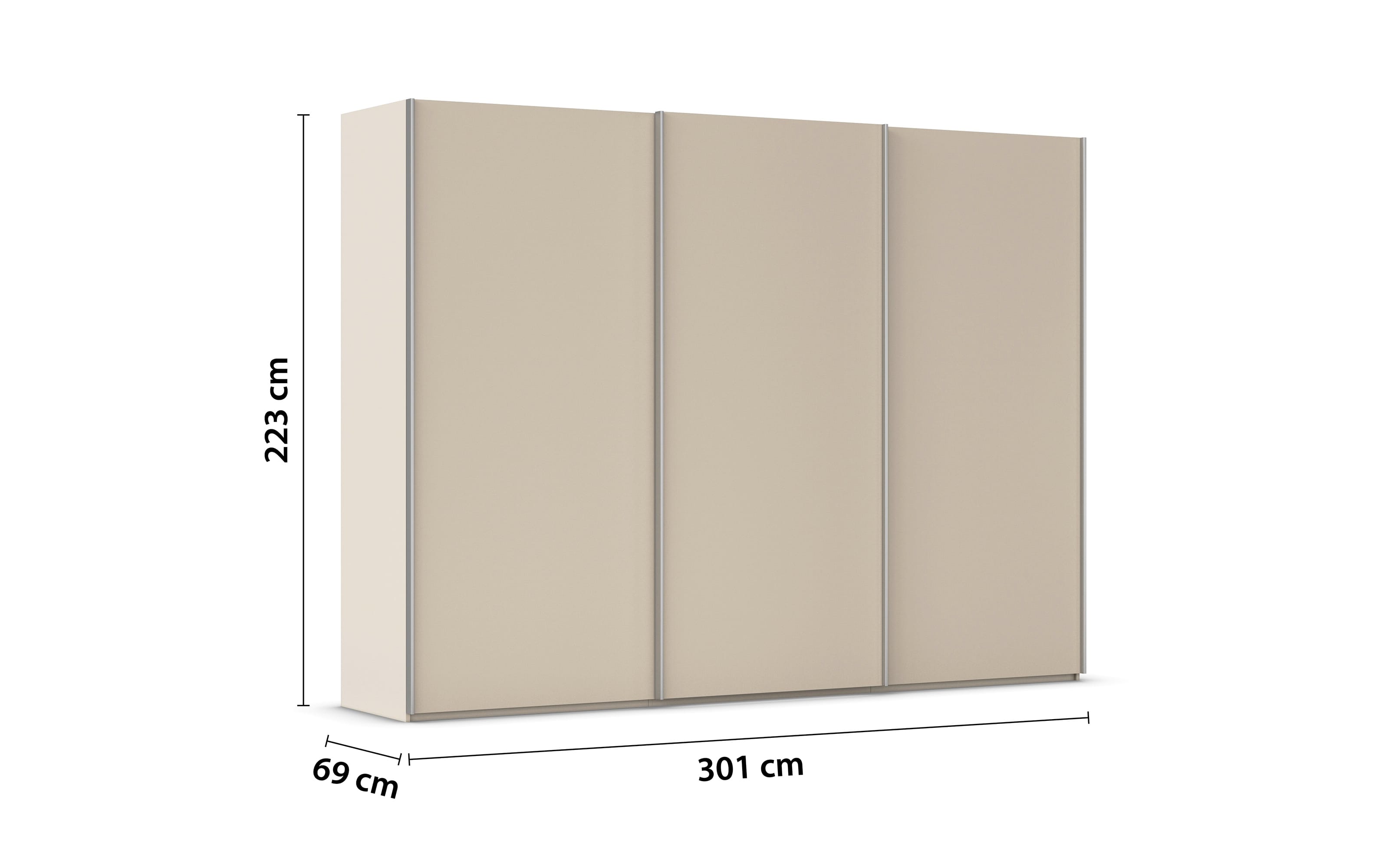 Schwebetürenschrank Taro, champagner